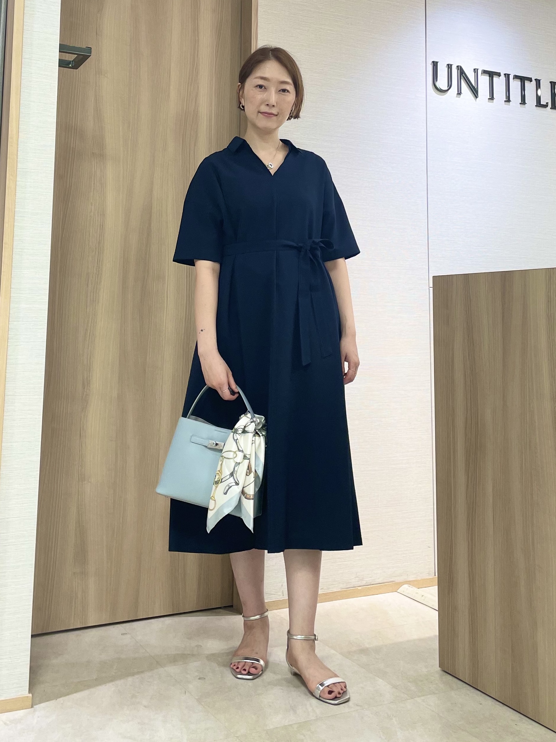 aliceさんの「UNTITLED｜【UVカット/接触冷感/通気性】エアリークールワンピース」を使ったコーディネート