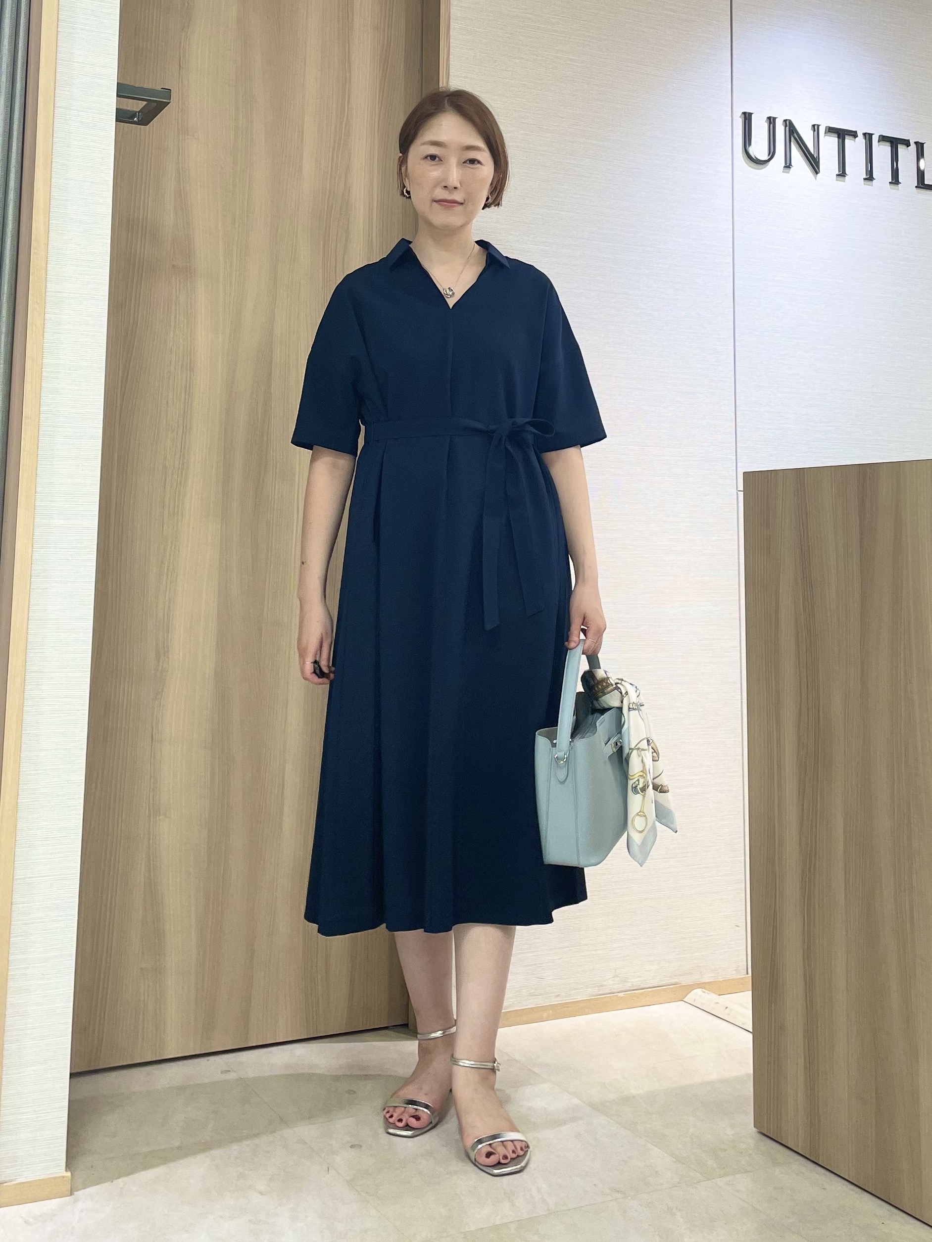 aliceさんの「UNTITLED｜【UVカット/接触冷感/通気性】エアリークールワンピース」を使ったコーディネート