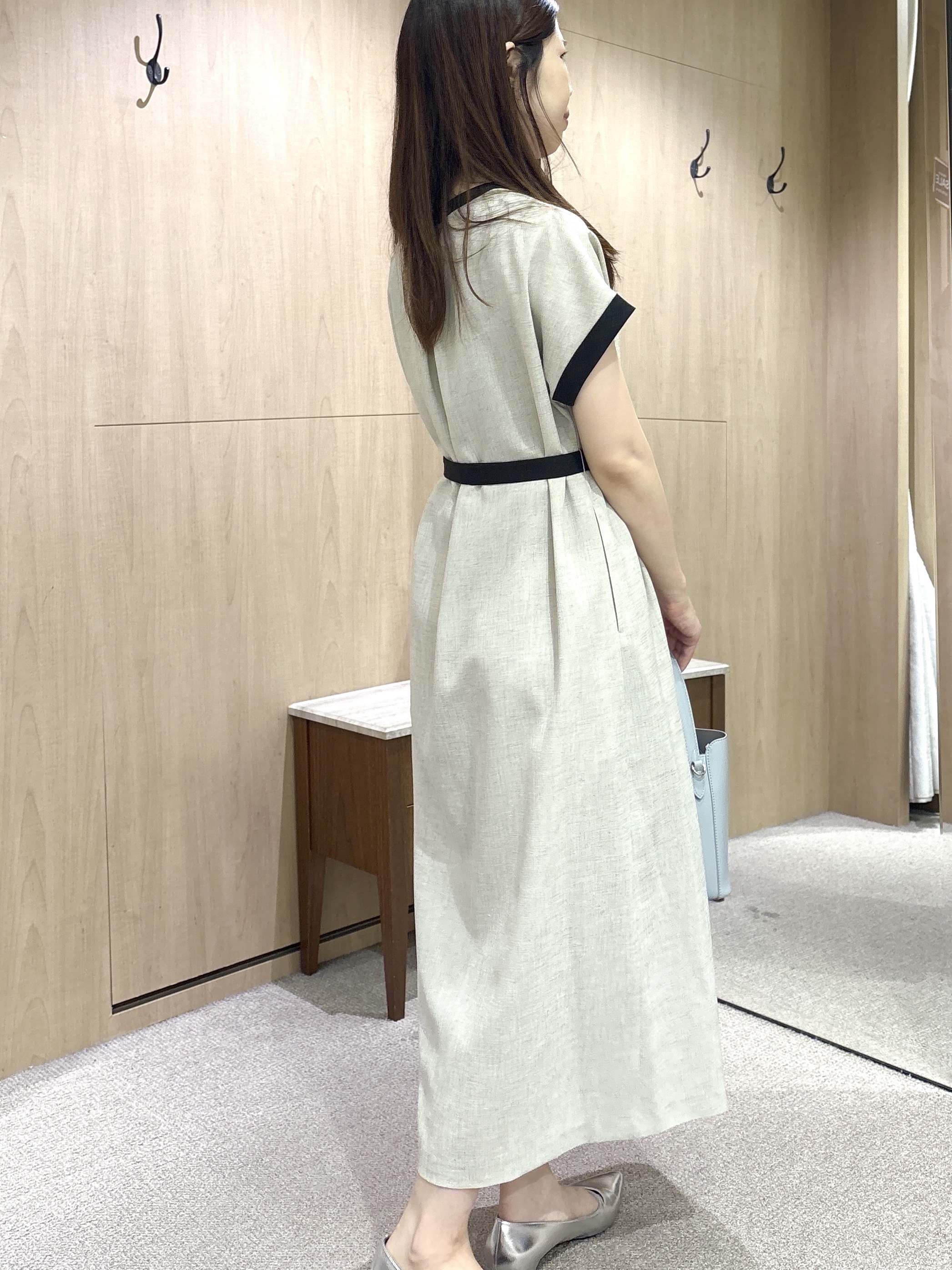 asamiさんの「UNTITLED｜【接触冷感/UVカット/イージーケア】配色ラインワンピース」を使ったコーディネート