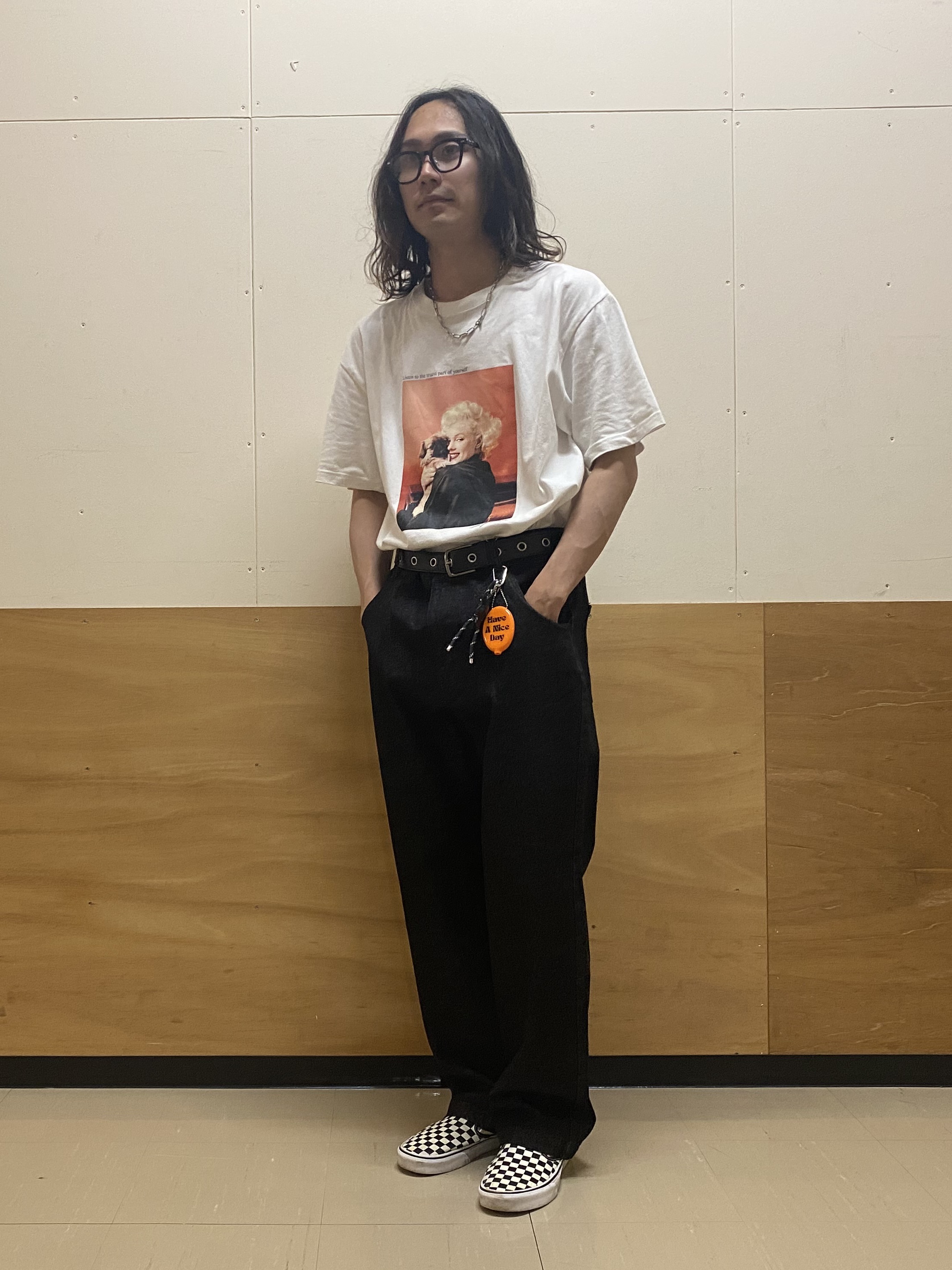 keyさんの「THE SHOP TK｜別注マリリン・モンロー / グラフィック半袖Tシャツ」を使ったコーディネート