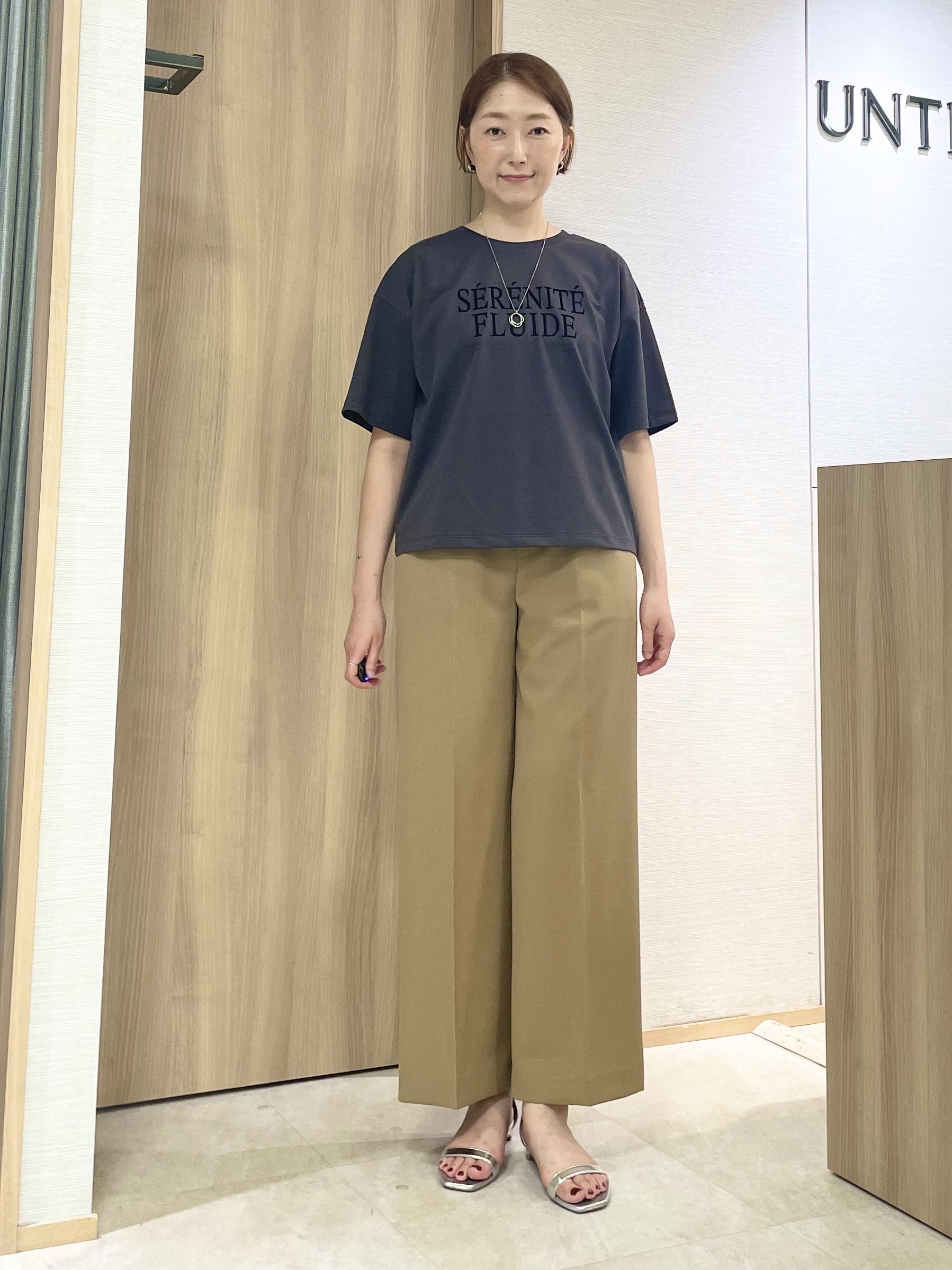 aliceさんの「UNTITLED｜【セットアップ可/UVカット/通気性】エアリークール半袖ジャケット」を使ったコーディネート