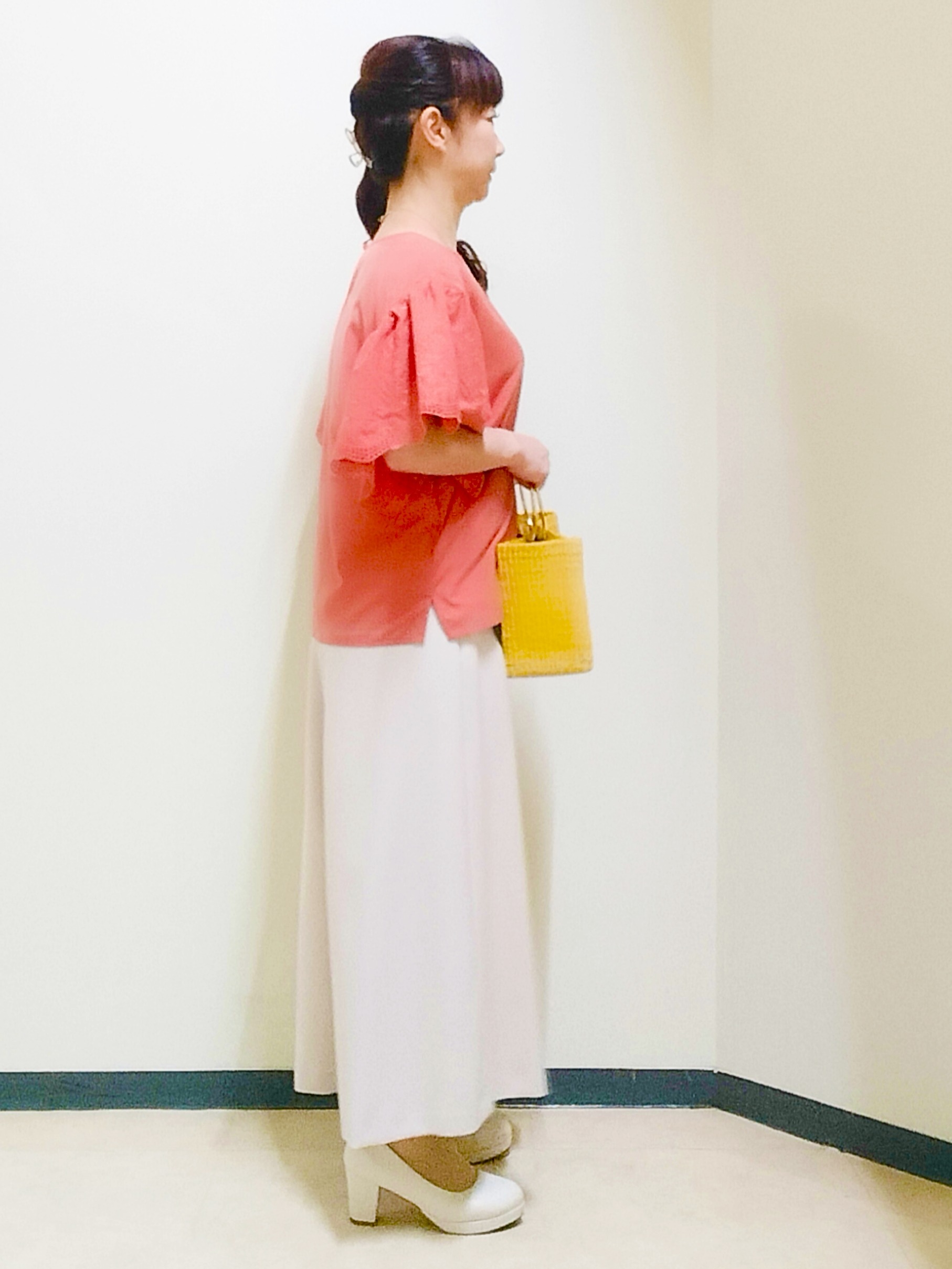 花さんの「Reflect｜【通勤◎】スカラップレーススリーブ ブラウス」を使ったコーディネート