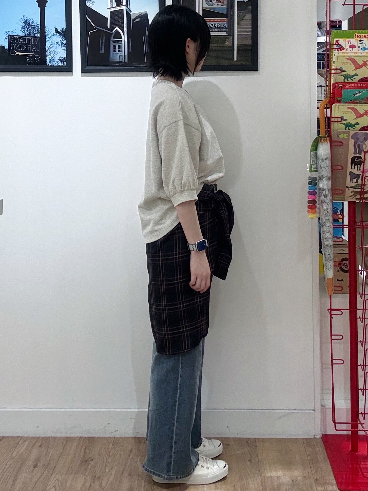 三浦りおんさんの「Dessin｜バックヘンリーカットソー5分袖」を使ったコーディネート