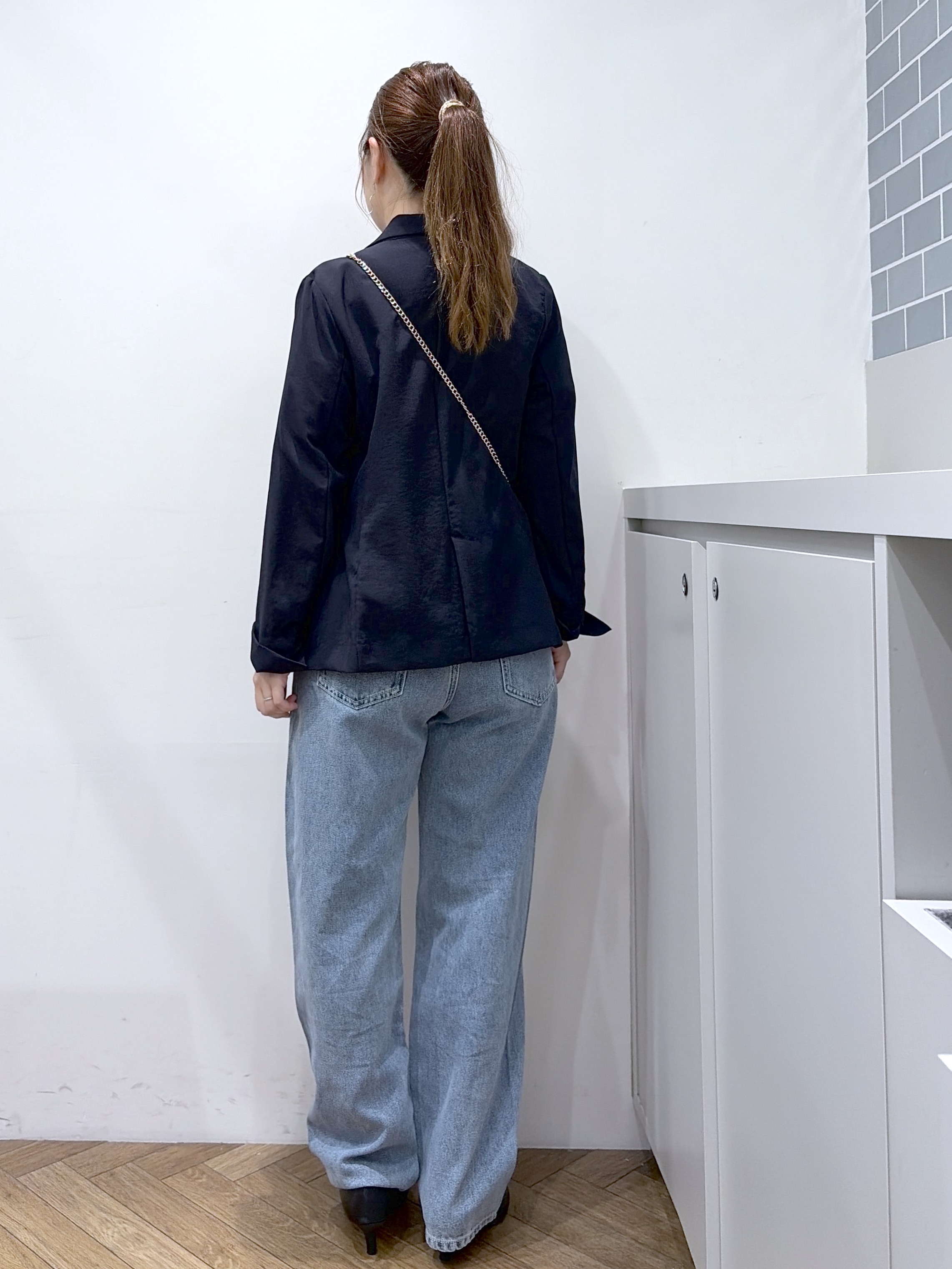 Junさんの「index｜《再入荷》ダブルブレストテーラードジャケット【接触冷感／吸水速乾／イージーアイロン／防シワ／洗濯機O」を使ったコーディネート