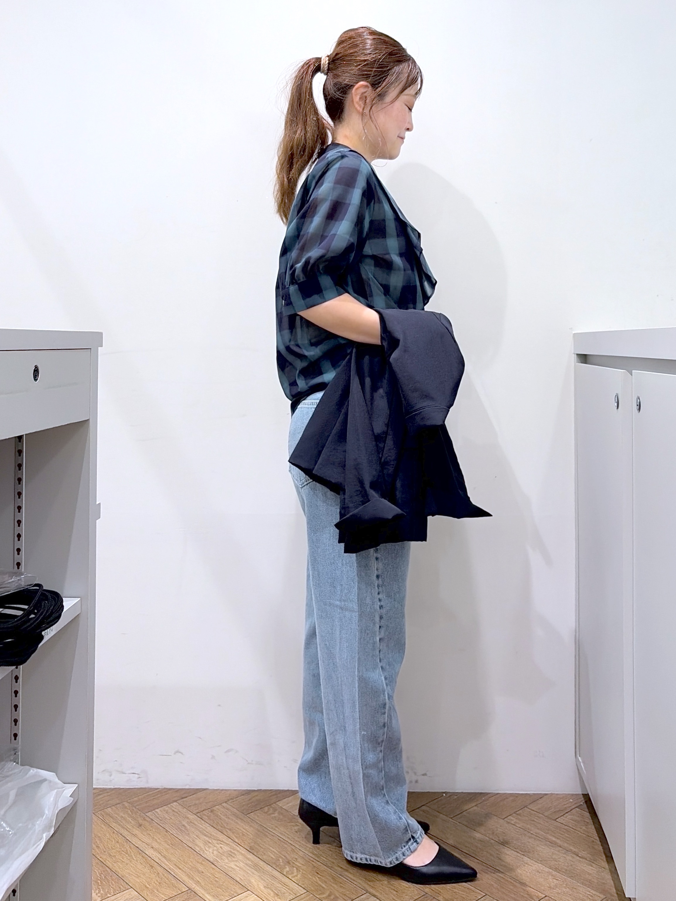 Junさんの「index｜《再入荷》ダブルブレストテーラードジャケット【接触冷感／吸水速乾／イージーアイロン／防シワ／洗濯機O」を使ったコーディネート