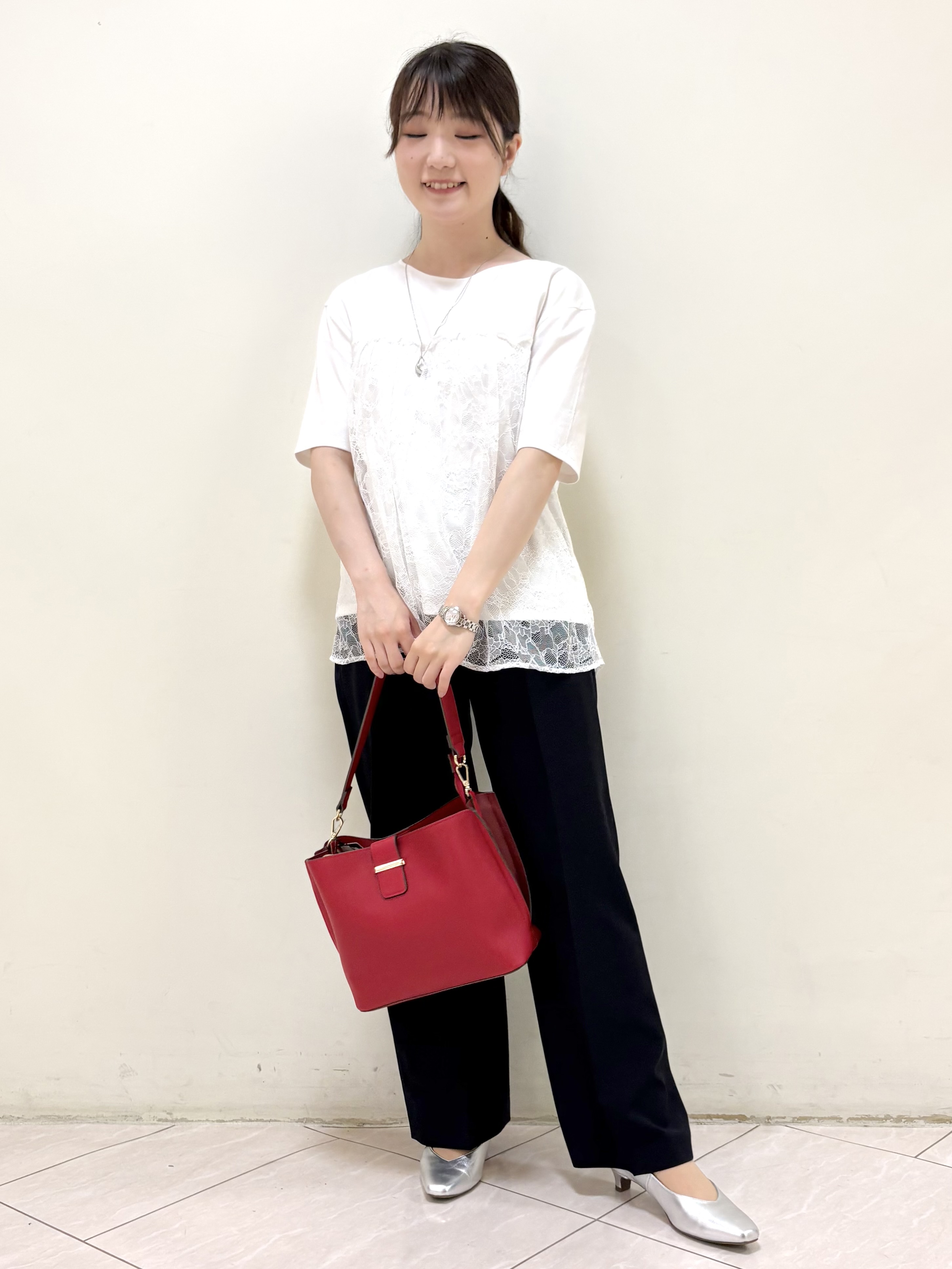 mikiさんの「Reflect｜【UVカット／接触冷感／手洗い可】ラッセルレースプルオーバー」を使ったコーディネート