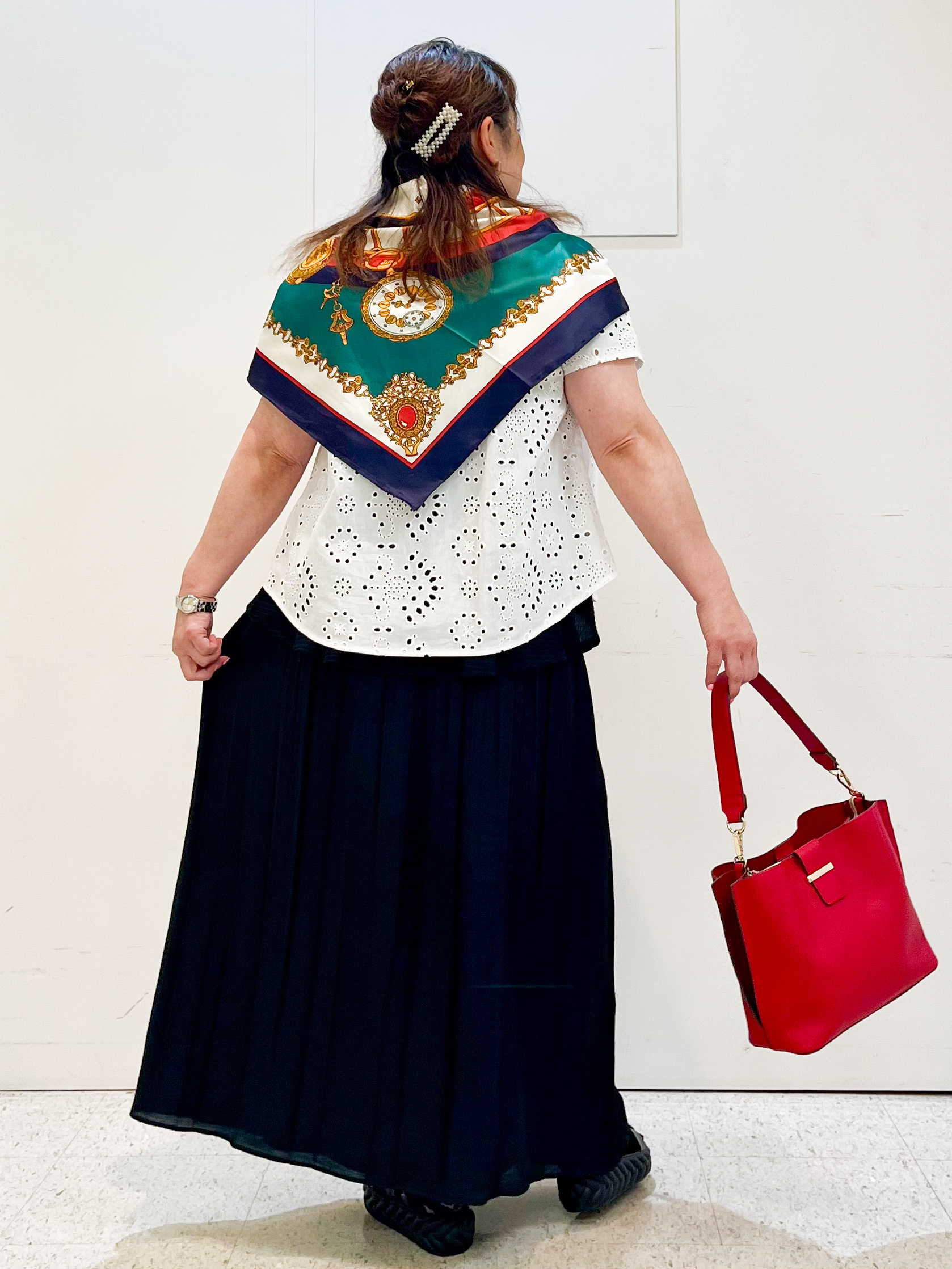 kimmyさんの「Reflect｜【通勤◎】カットワーク刺繍レース シャツブラウス」を使ったコーディネート