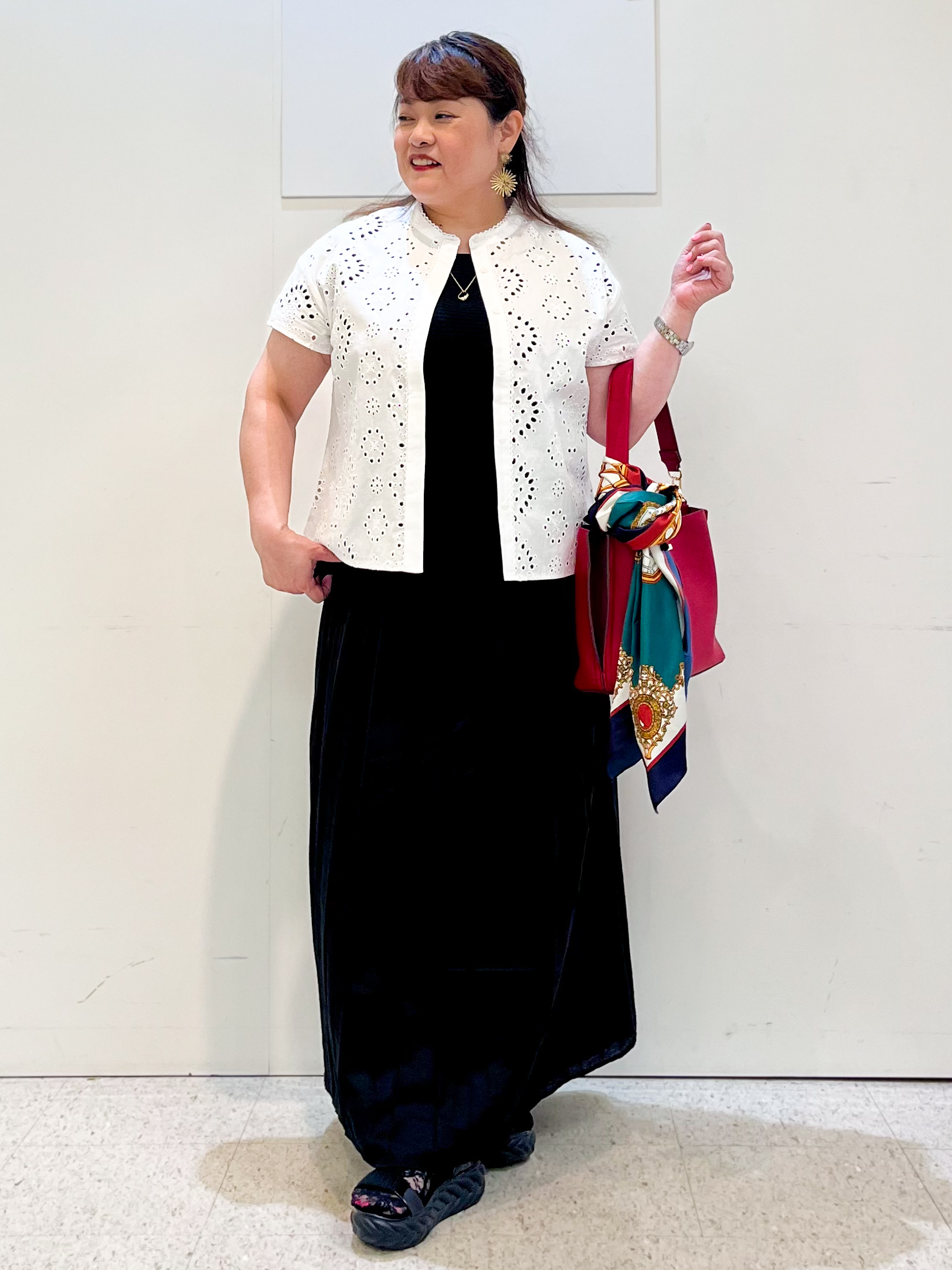 kimmyさんの「Reflect｜【通勤◎】カットワーク刺繍レース シャツブラウス」を使ったコーディネート