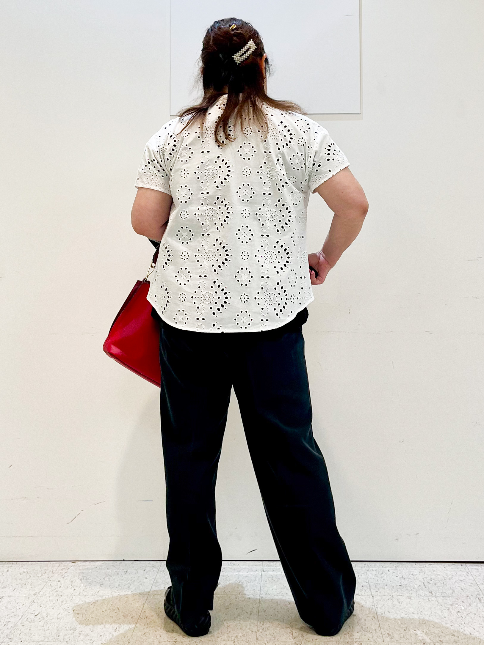 kimmyさんの「Reflect｜【通勤◎】カットワーク刺繍レース シャツブラウス」を使ったコーディネート