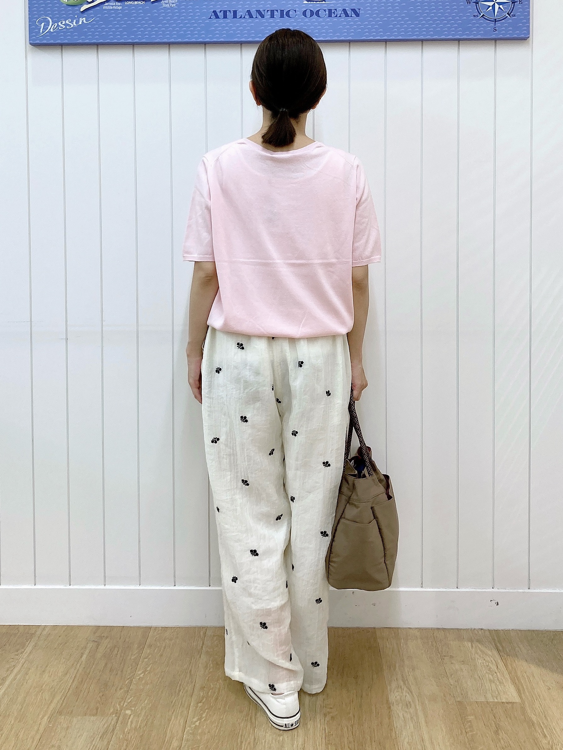 yoshiさんの「Dessin｜【9色展開/接触冷感/UVカット】ドライタッチサマーニットT」を使ったコーディネート