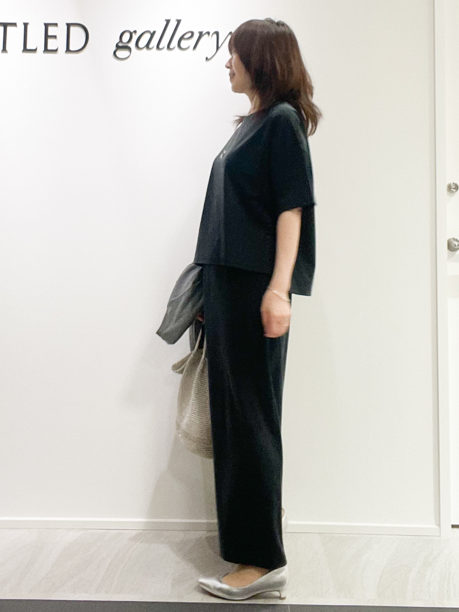 めいさんの「UNTITLED｜【セットアップ可/接触冷感】ヴィンテージライクドルマンカットソー」を使ったコーディネート