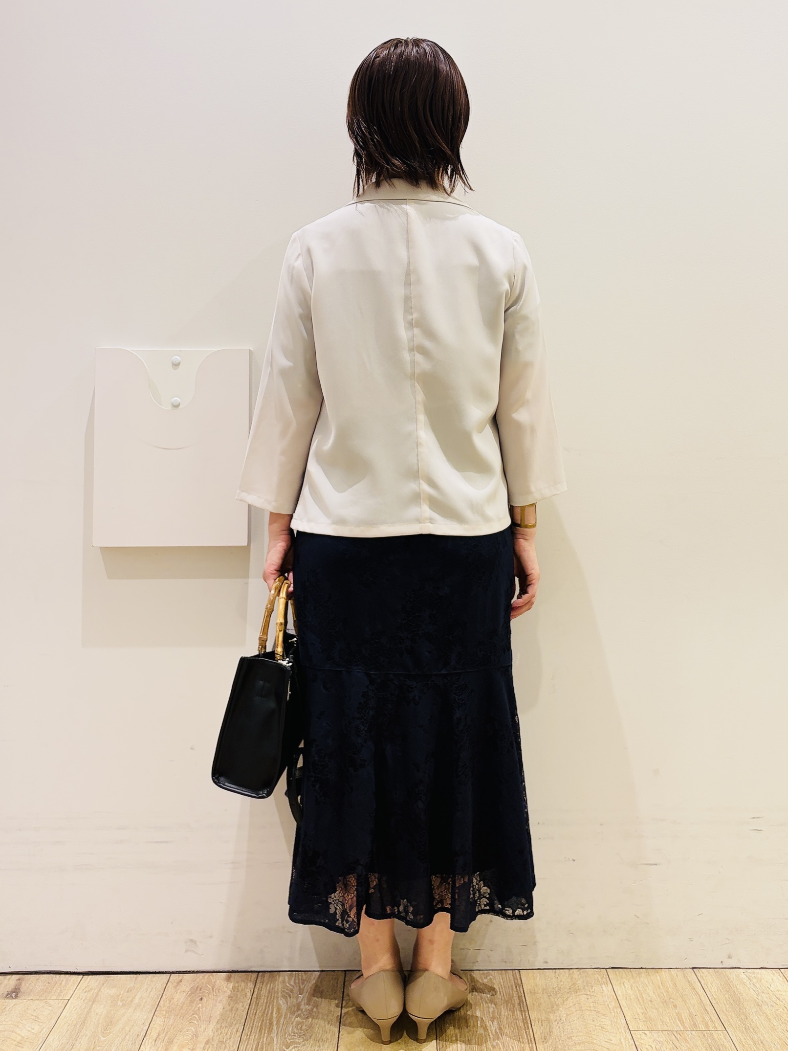 YUKOさんの「index｜【接触冷感／防シワ】ひんやり7分袖テーラードジャケット《洗濯機OK》」を使ったコーディネート
