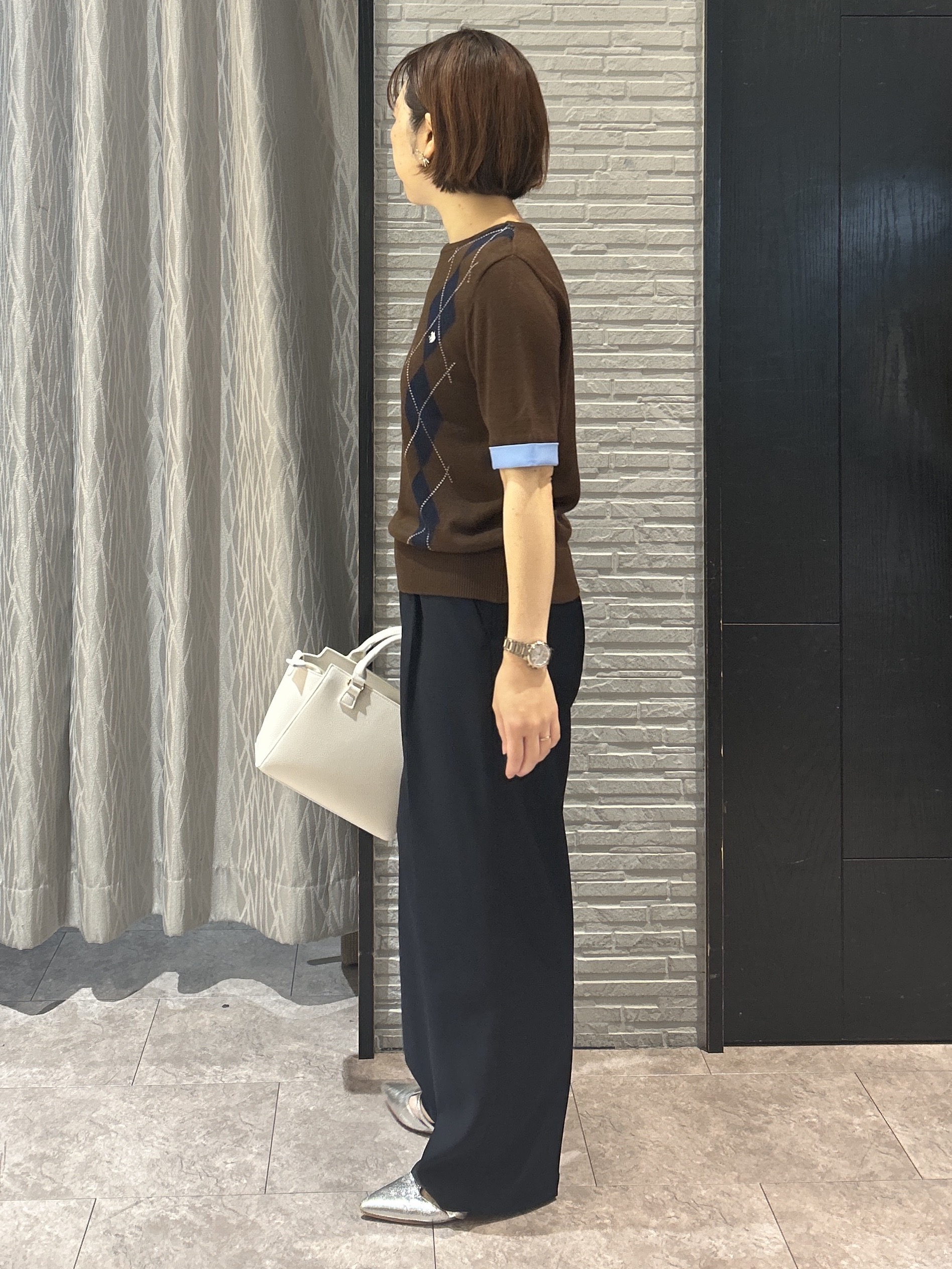 ga_riさんの「THE SHOP TK｜【静電防止】セミワイドパンツ」を使ったコーディネート