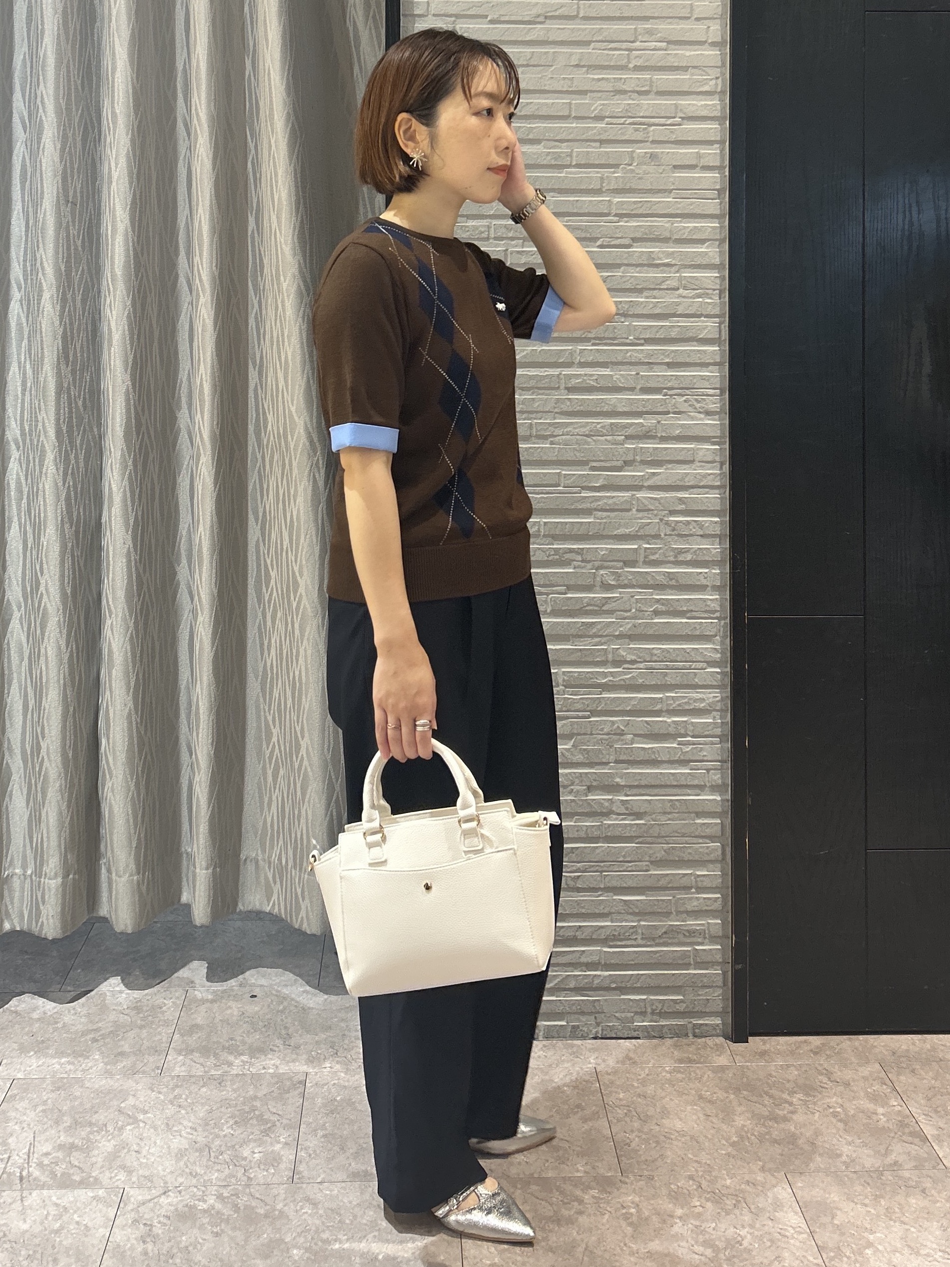 ga_riさんの「THE SHOP TK｜【静電防止】セミワイドパンツ」を使ったコーディネート