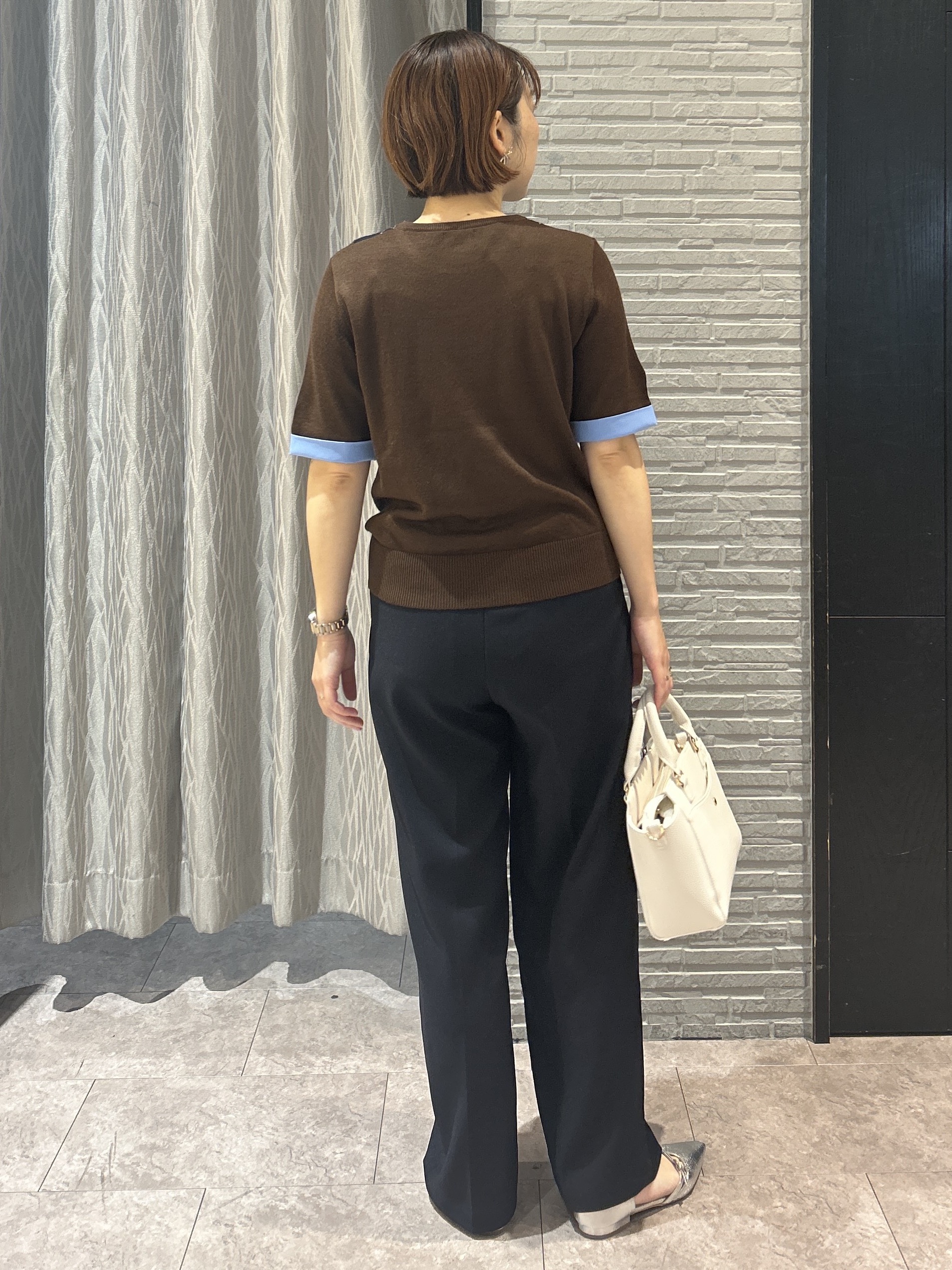 ga_riさんの「THE SHOP TK｜【静電防止】セミワイドパンツ」を使ったコーディネート
