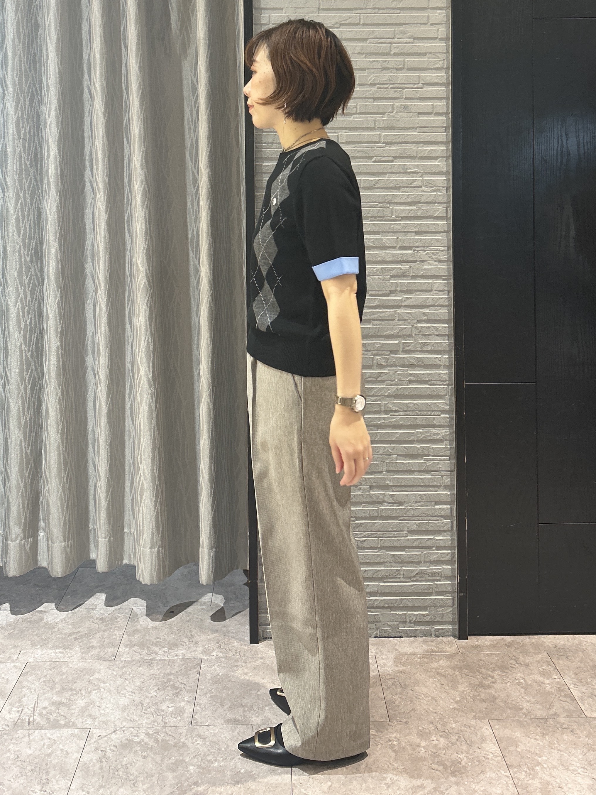 ga_riさんの「THE SHOP TK｜【静電防止】セミワイドパンツ」を使ったコーディネート