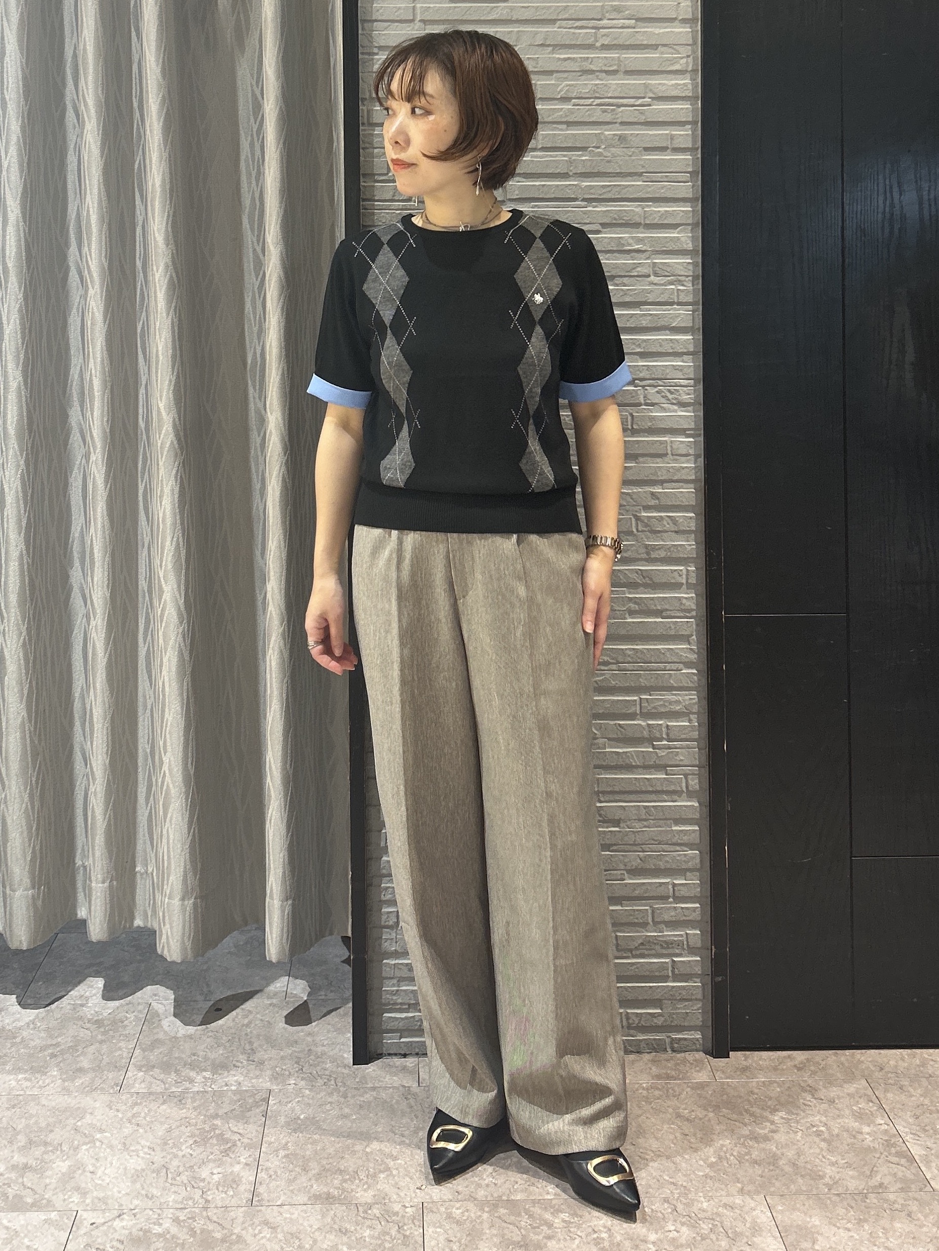 ga_riさんの「THE SHOP TK｜【静電防止】セミワイドパンツ」を使ったコーディネート