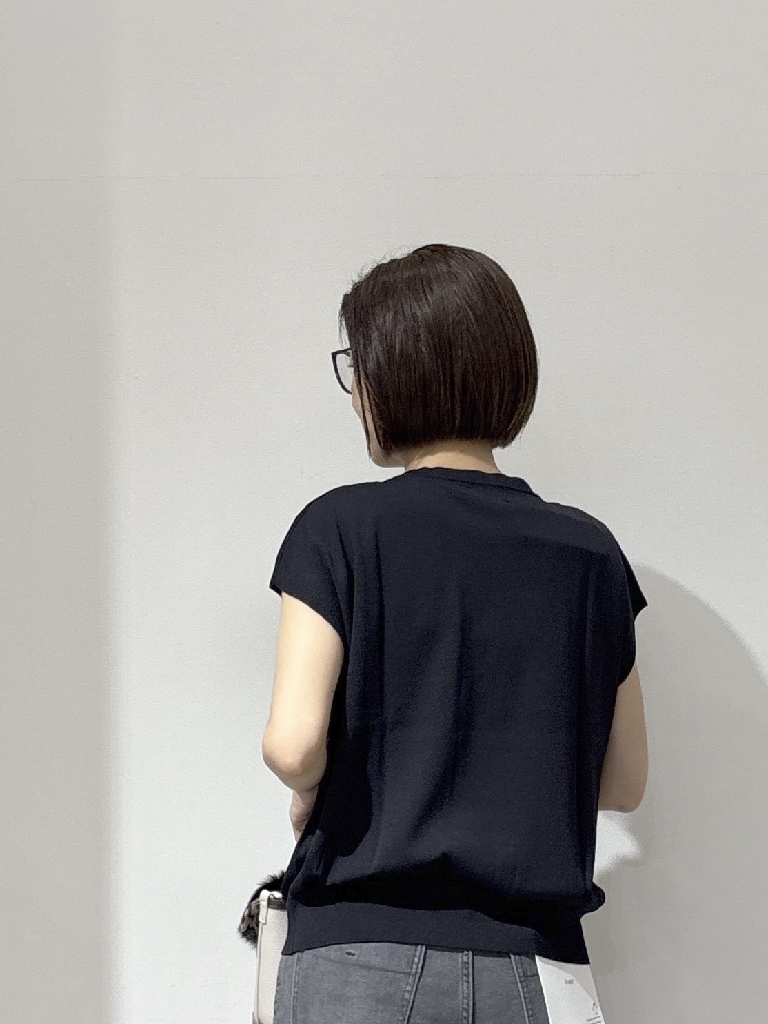 NAKAさんの「OPAQUE.CLIP｜【接触冷感／UV】フリルフレンチスリーブニット《洗濯機OK》」を使ったコーディネート