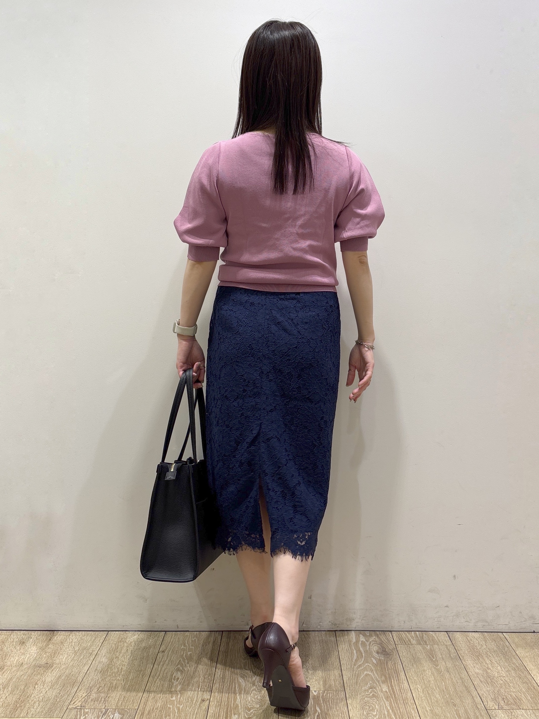 mameさんの「index｜【接触冷感】クールタッチラップスリーブニット《UVケア／洗濯機OK／XS～3L／9col》」を使ったコーディネート