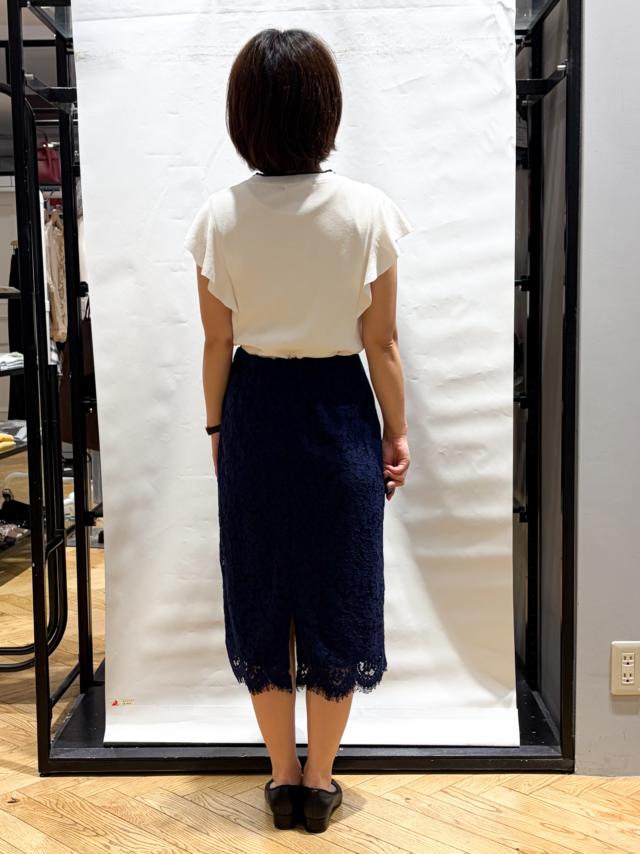 グッチさんの「index｜【UVケア／接触冷感】バイカラーボウタイフリルトップス《洗濯機OK》」を使ったコーディネート