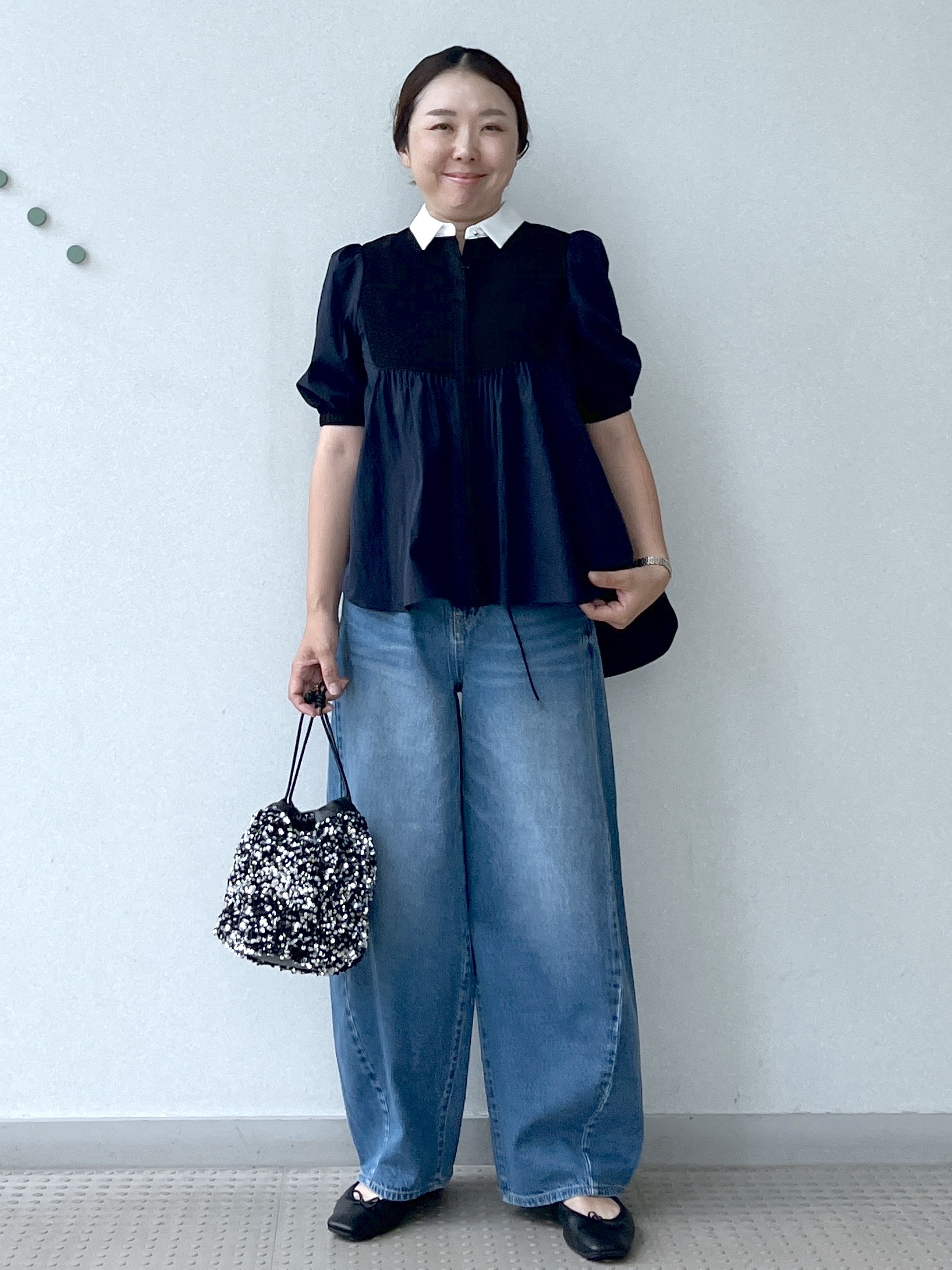 Soeさんの「DRESSTERIOR｜【着映え】パフスリーブ ブザムブラウス」を使ったコーディネート