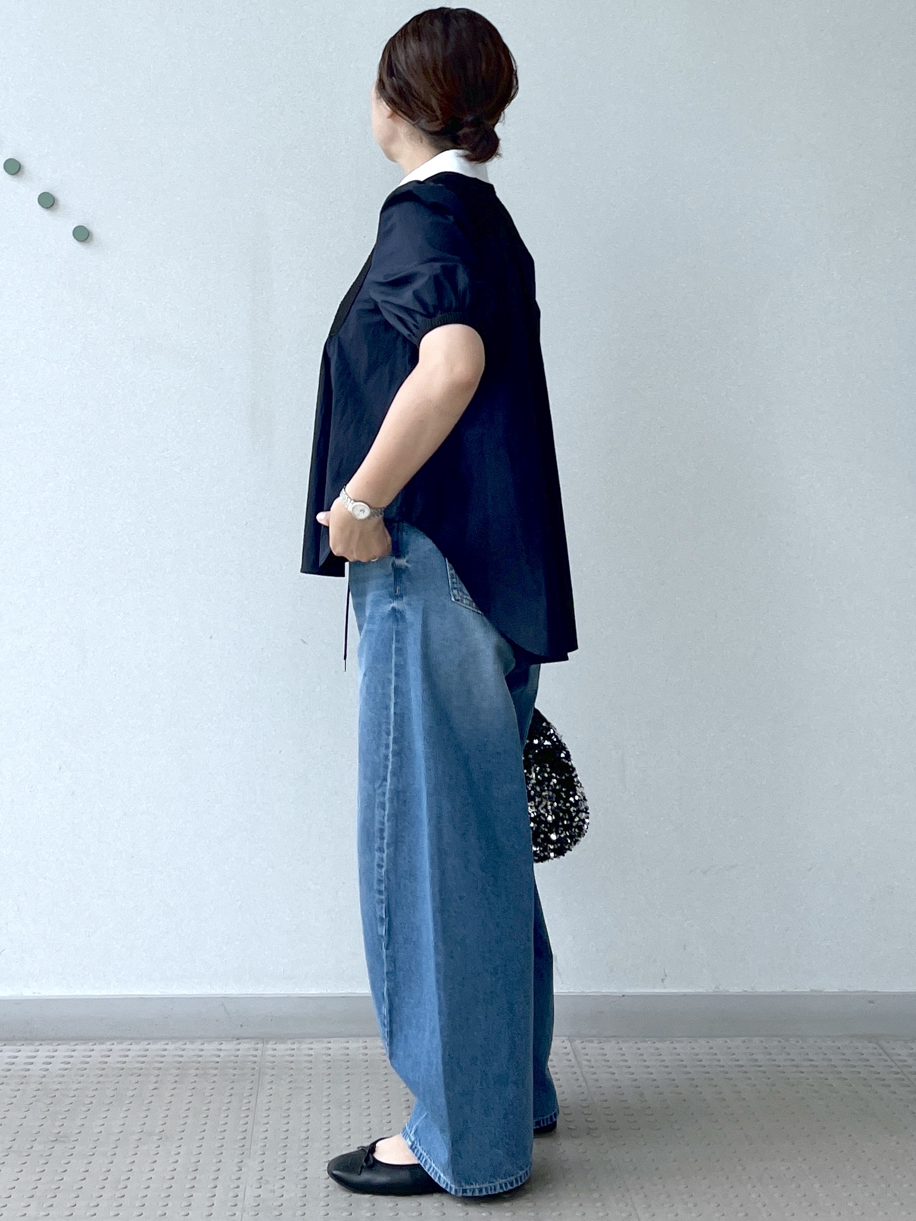 Soeさんの「DRESSTERIOR｜【着映え】パフスリーブ ブザムブラウス」を使ったコーディネート