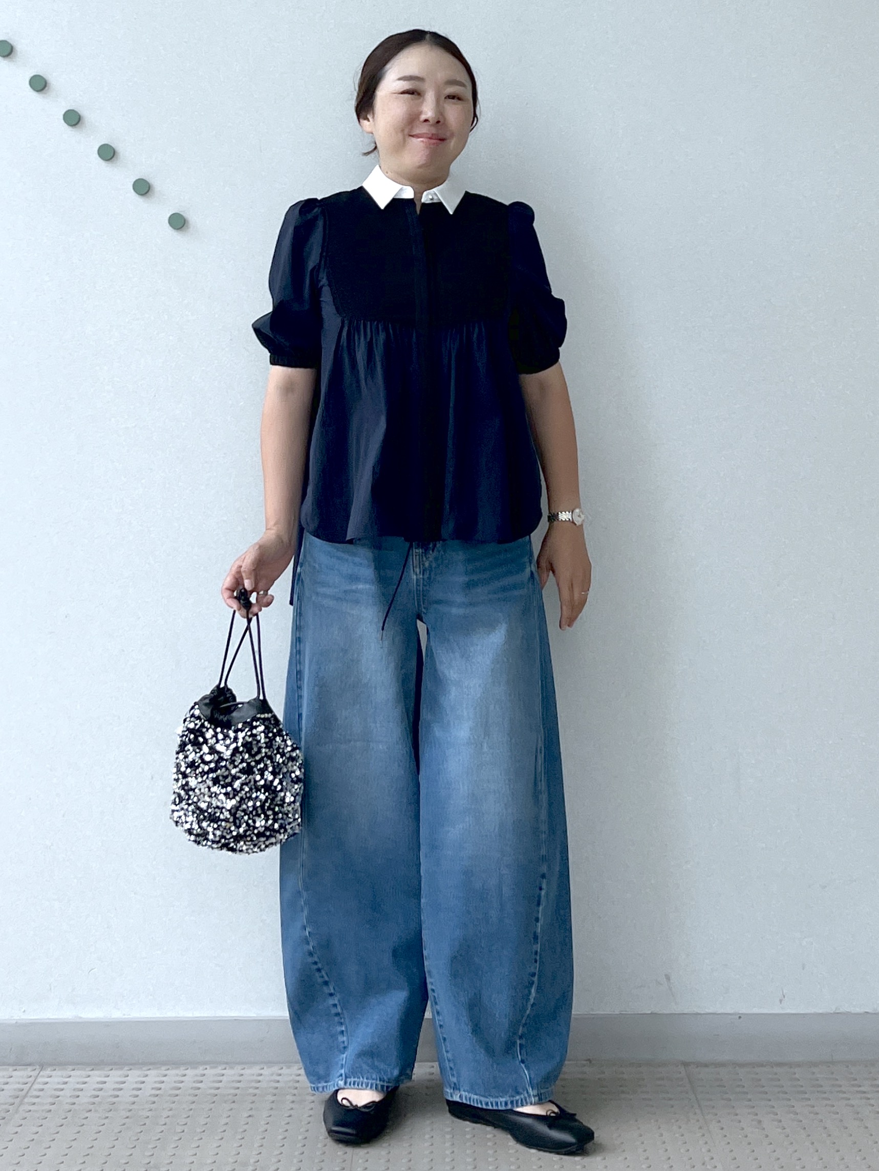 Soeさんの「DRESSTERIOR｜【着映え】パフスリーブ ブザムブラウス」を使ったコーディネート