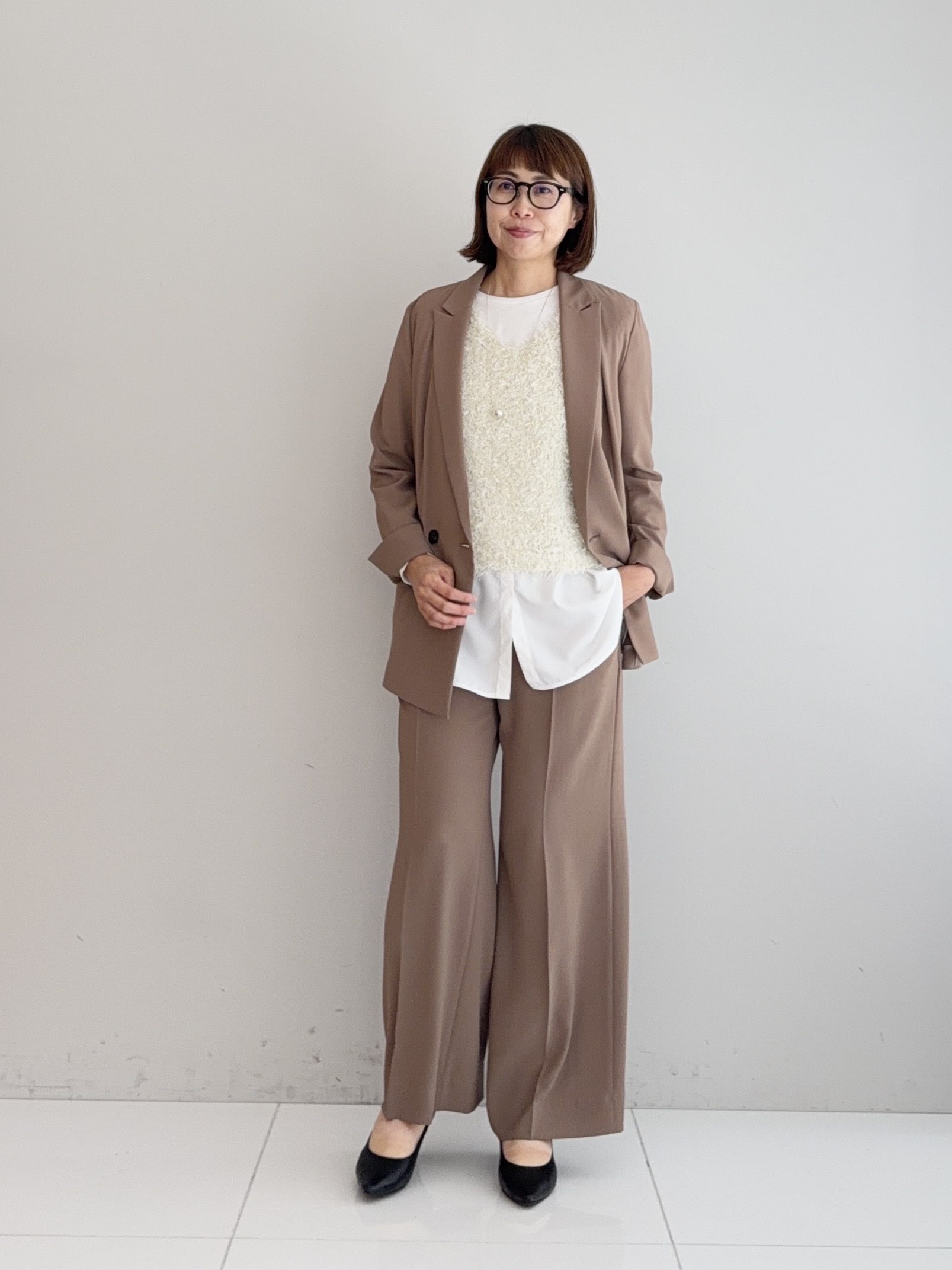murayamaさんの「INDIVI｜【接触冷感/UVケア/着る日傘】ダブルジャケット」を使ったコーディネート