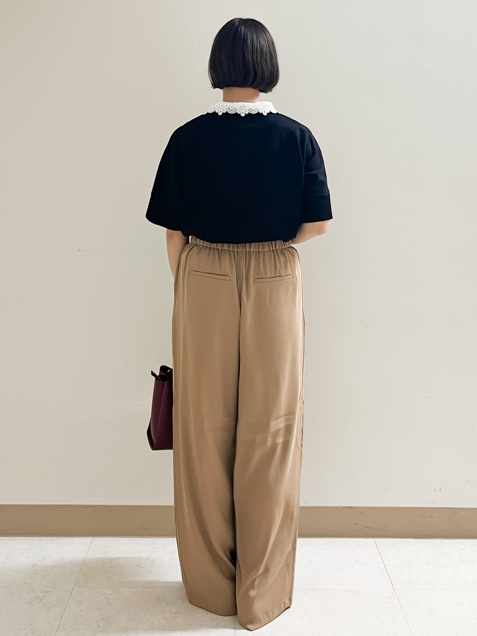 あかねさんの「OPAQUE.CLIP｜2WAY衿ドッキングニット《洗濯機OK》」を使ったコーディネート