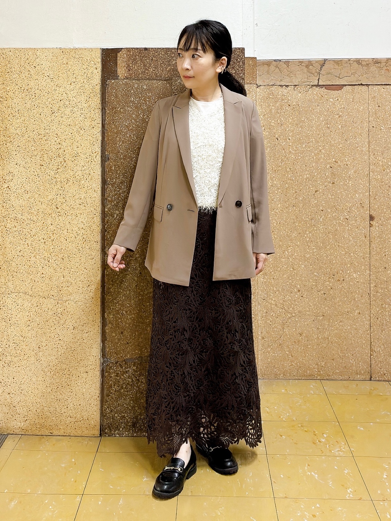 hattoriさんの「INDIVI｜【接触冷感/UVケア/着る日傘】ダブルジャケット」を使ったコーディネート
