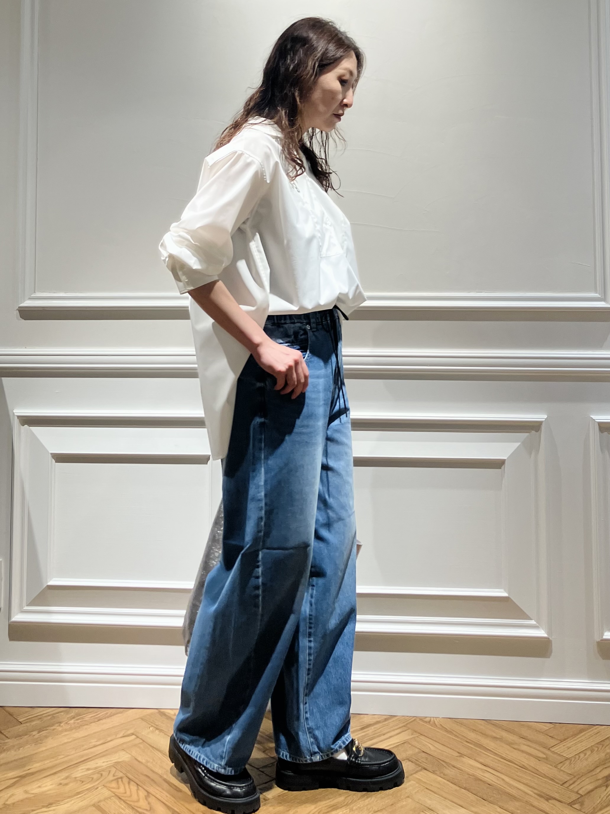TSUKUIさんの「DRESSTERIOR｜【接触冷感/UVカット/着回し】スキッパーブラウス」を使ったコーディネート