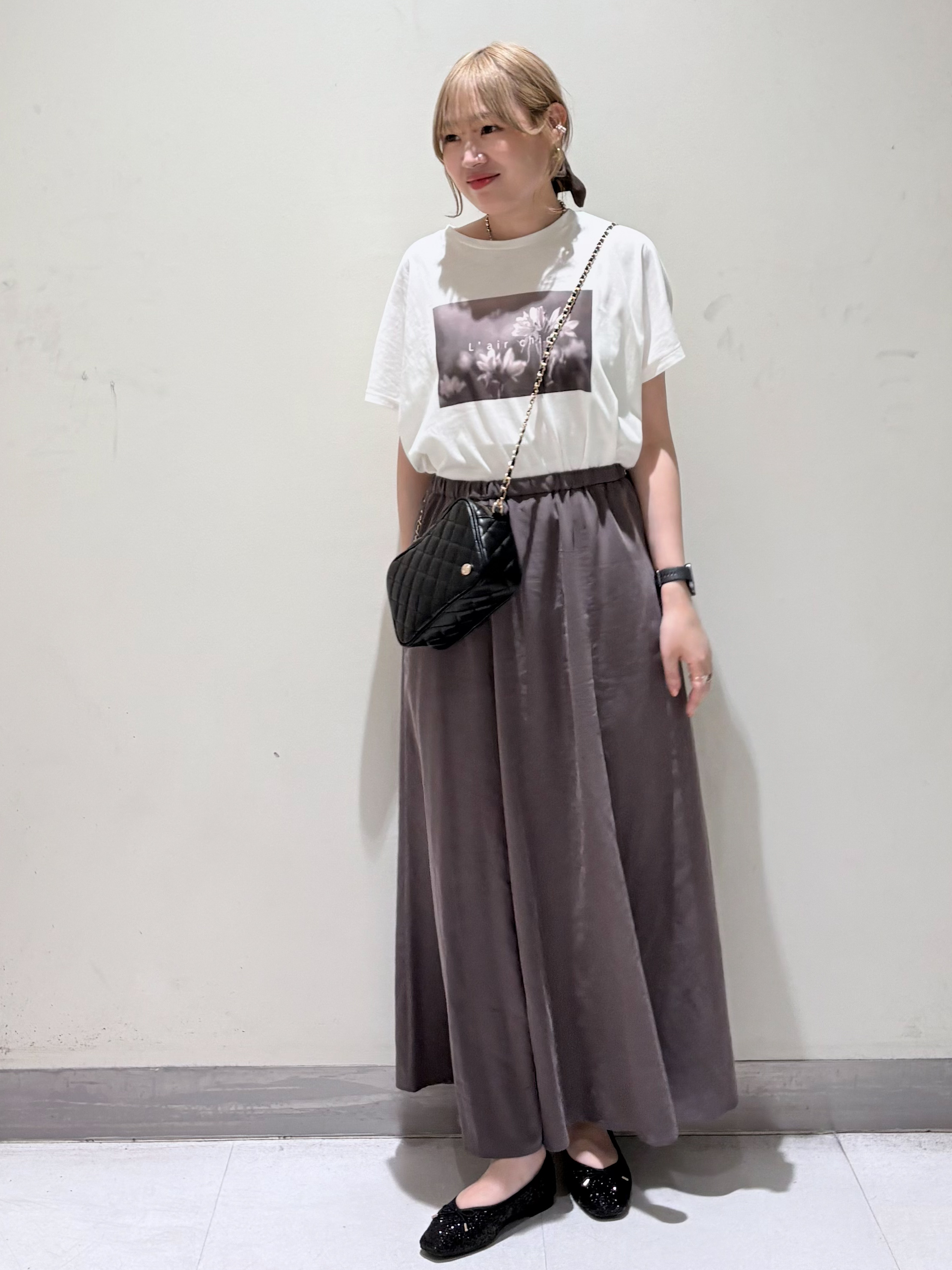 みきちぃさんの「OPAQUE.CLIP｜フォトプリントTシャツ【洗濯機OK】」を使ったコーディネート