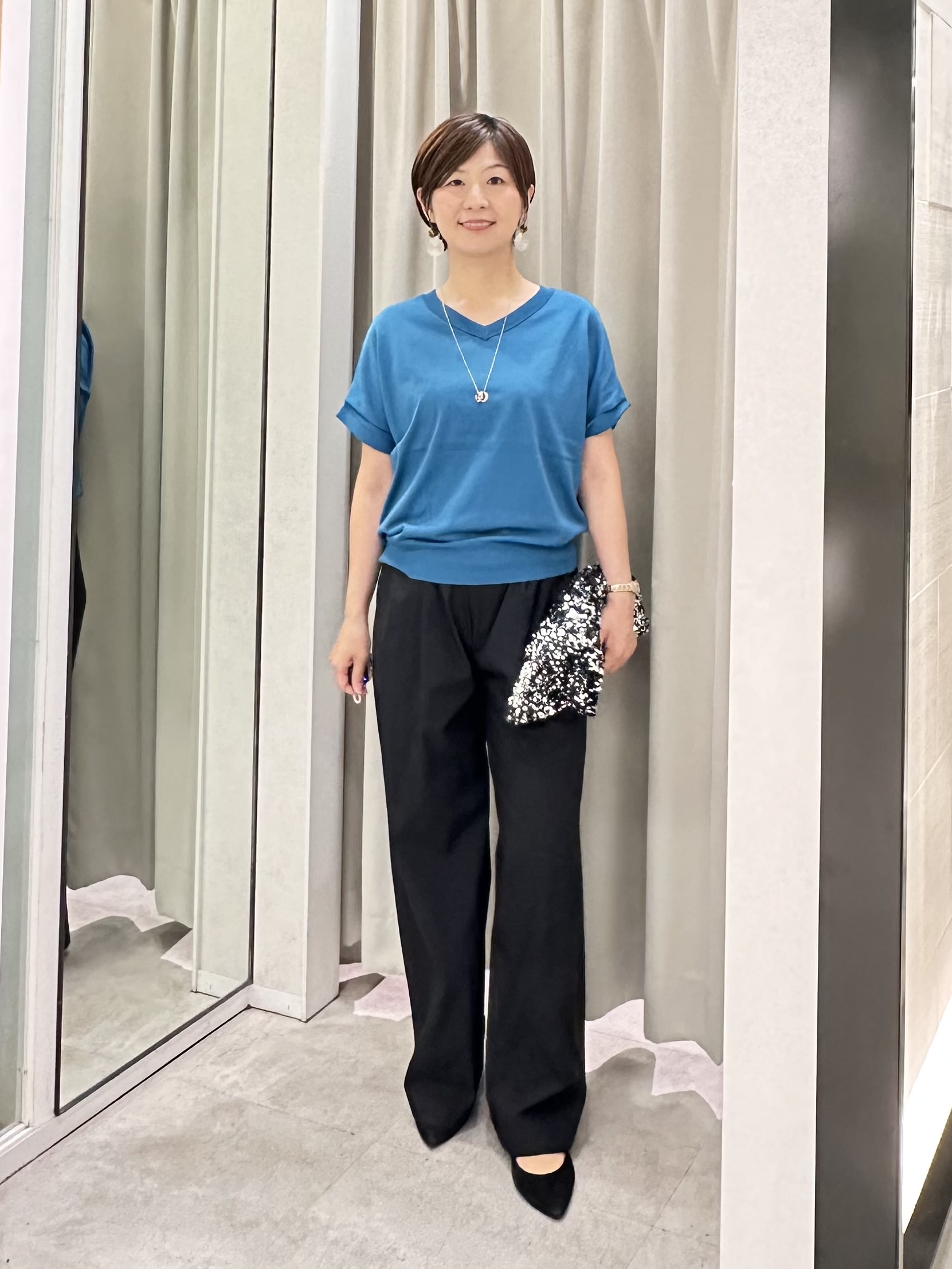 みなこさんの「UNTITLED｜【肌に張りつきにくい/前後2WAY】ドライタッチコットンプルオーバー」を使ったコーディネート