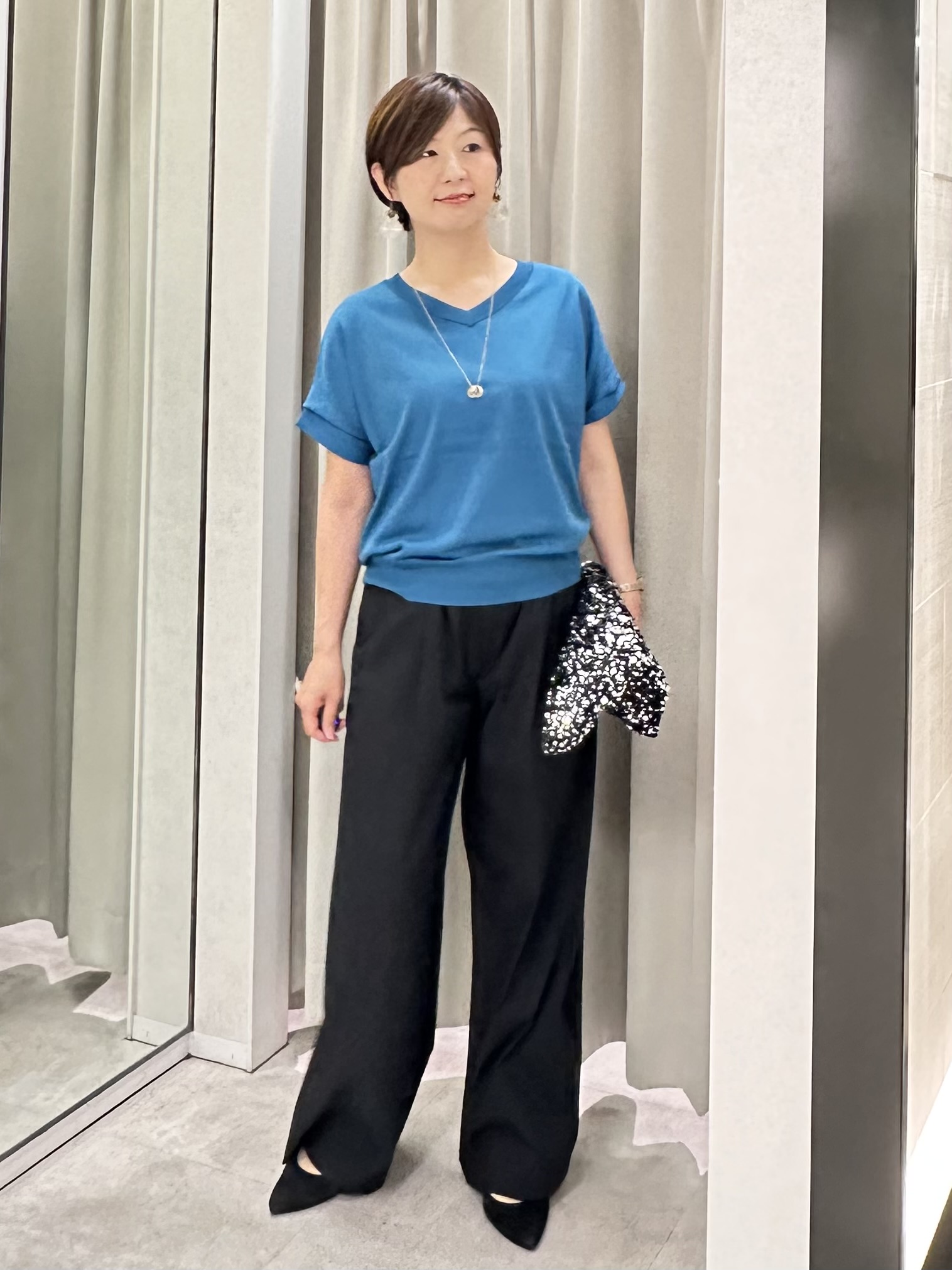 みなこさんの「UNTITLED｜【肌に張りつきにくい/前後2WAY】ドライタッチコットンプルオーバー」を使ったコーディネート