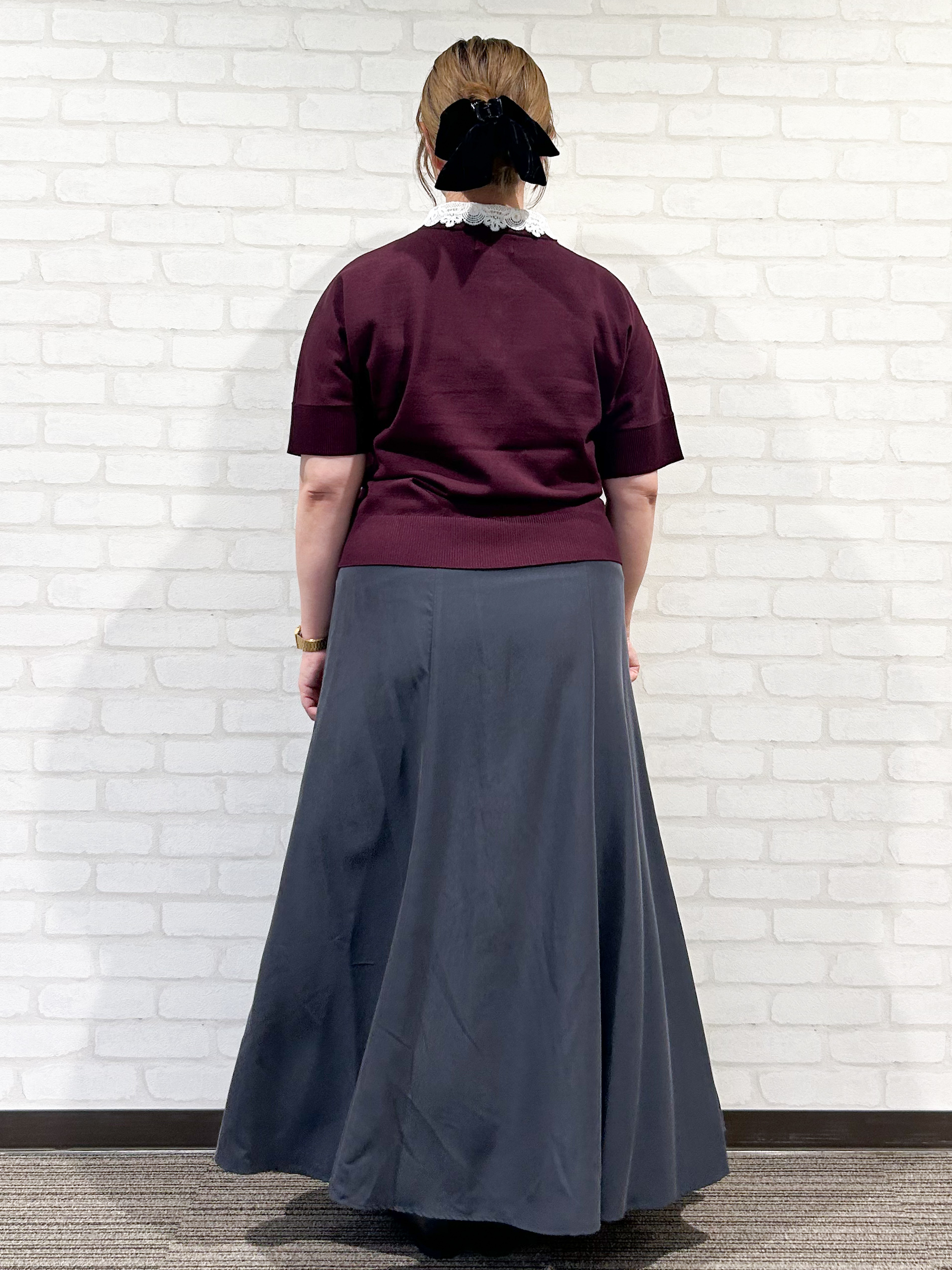 mochiさんの「OPAQUE.CLIP｜2WAY衿ドッキングニット《洗濯機OK》」を使ったコーディネート