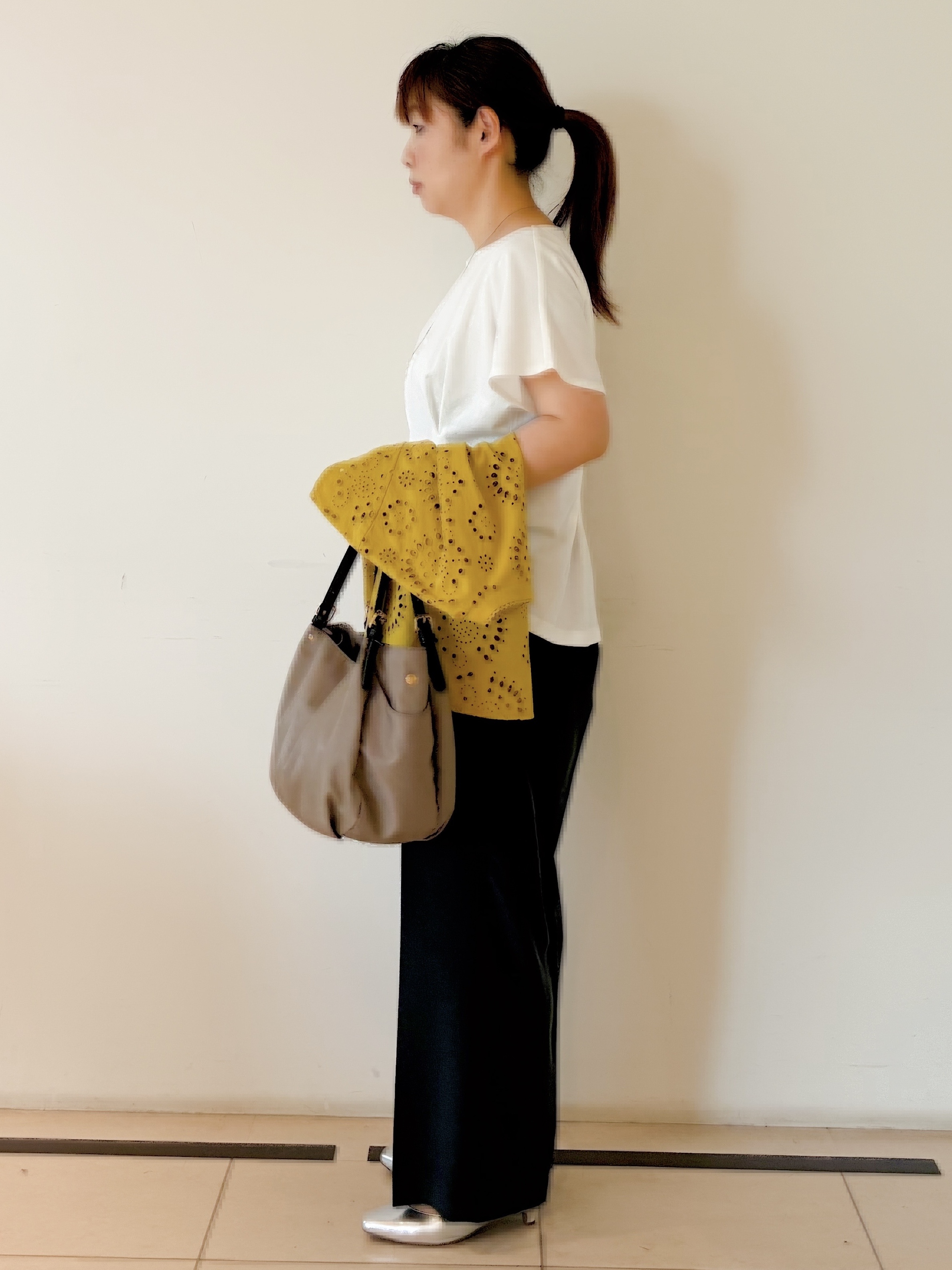ひーさんの「Reflect｜【通勤◎】カットワーク刺繍レース シャツブラウス」を使ったコーディネート