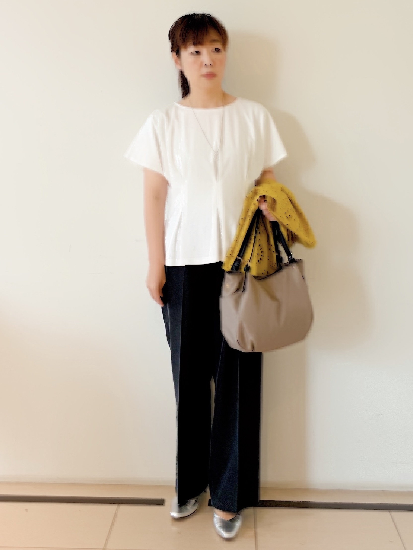 ひーさんの「Reflect｜【通勤◎】カットワーク刺繍レース シャツブラウス」を使ったコーディネート