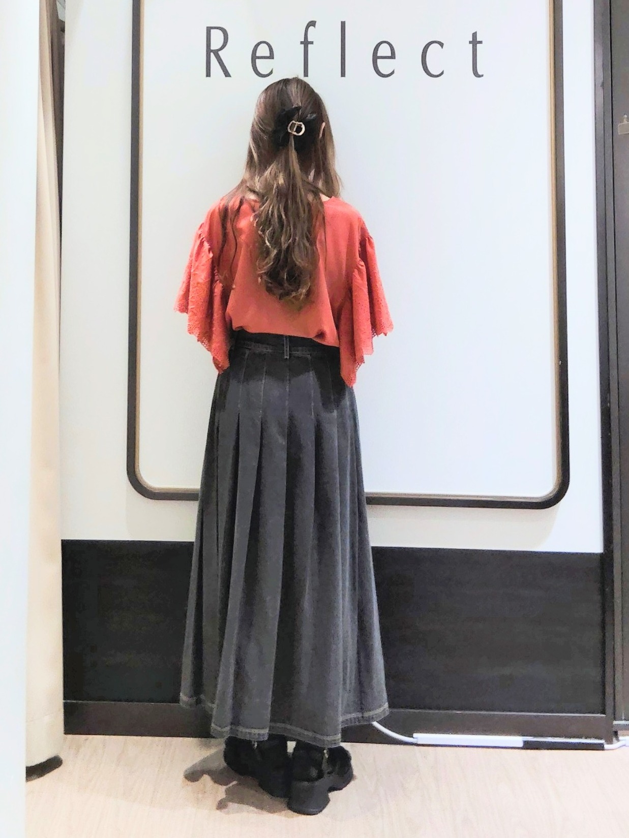 Chiiさんの「Reflect｜【通勤◎】スカラップレーススリーブ ブラウス」を使ったコーディネート