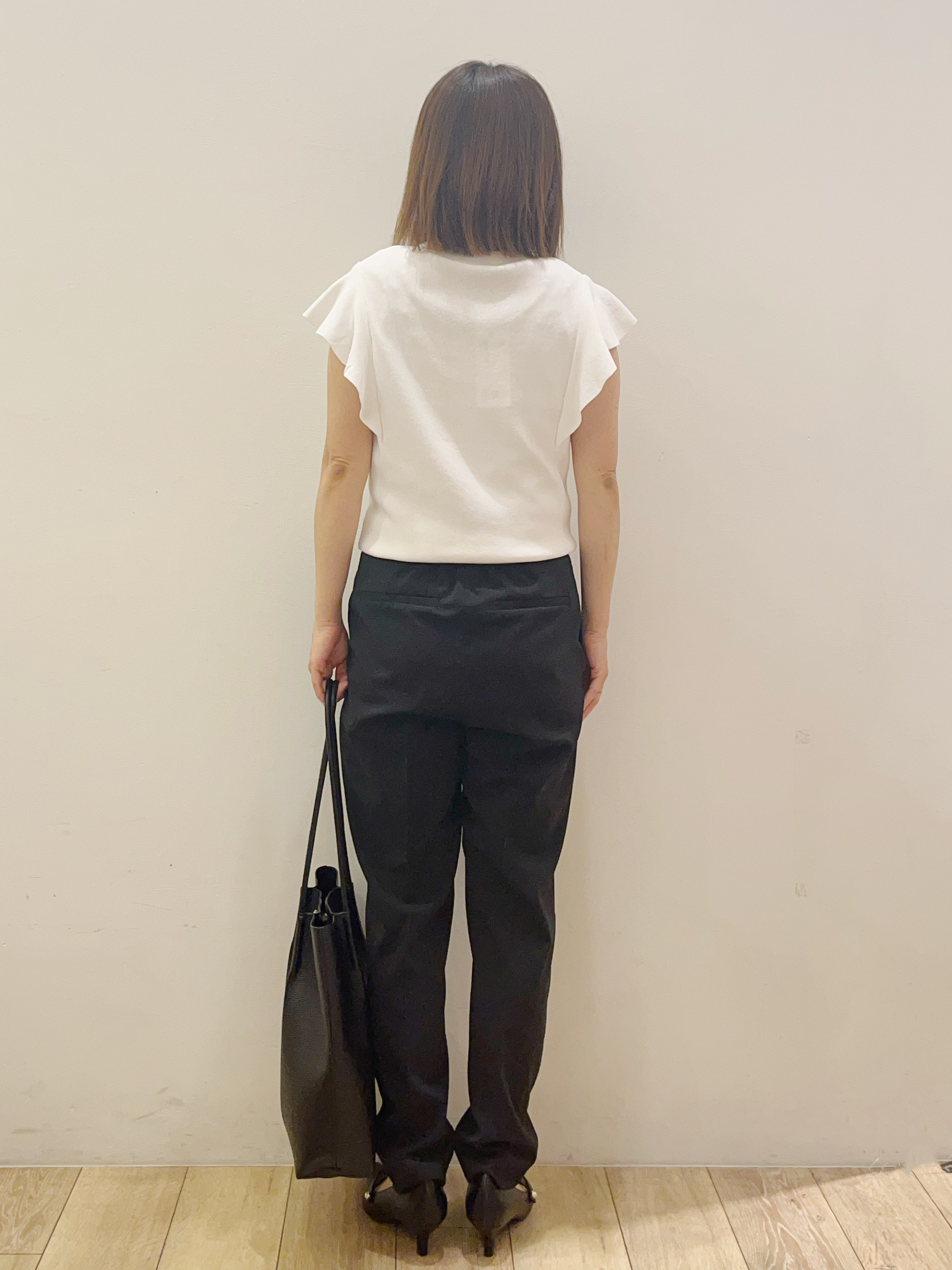 kcさんの「OPAQUE.CLIP｜【UVケア／接触冷感】バイカラーボウタイフリルトップス《洗濯機OK》」を使ったコーディネート