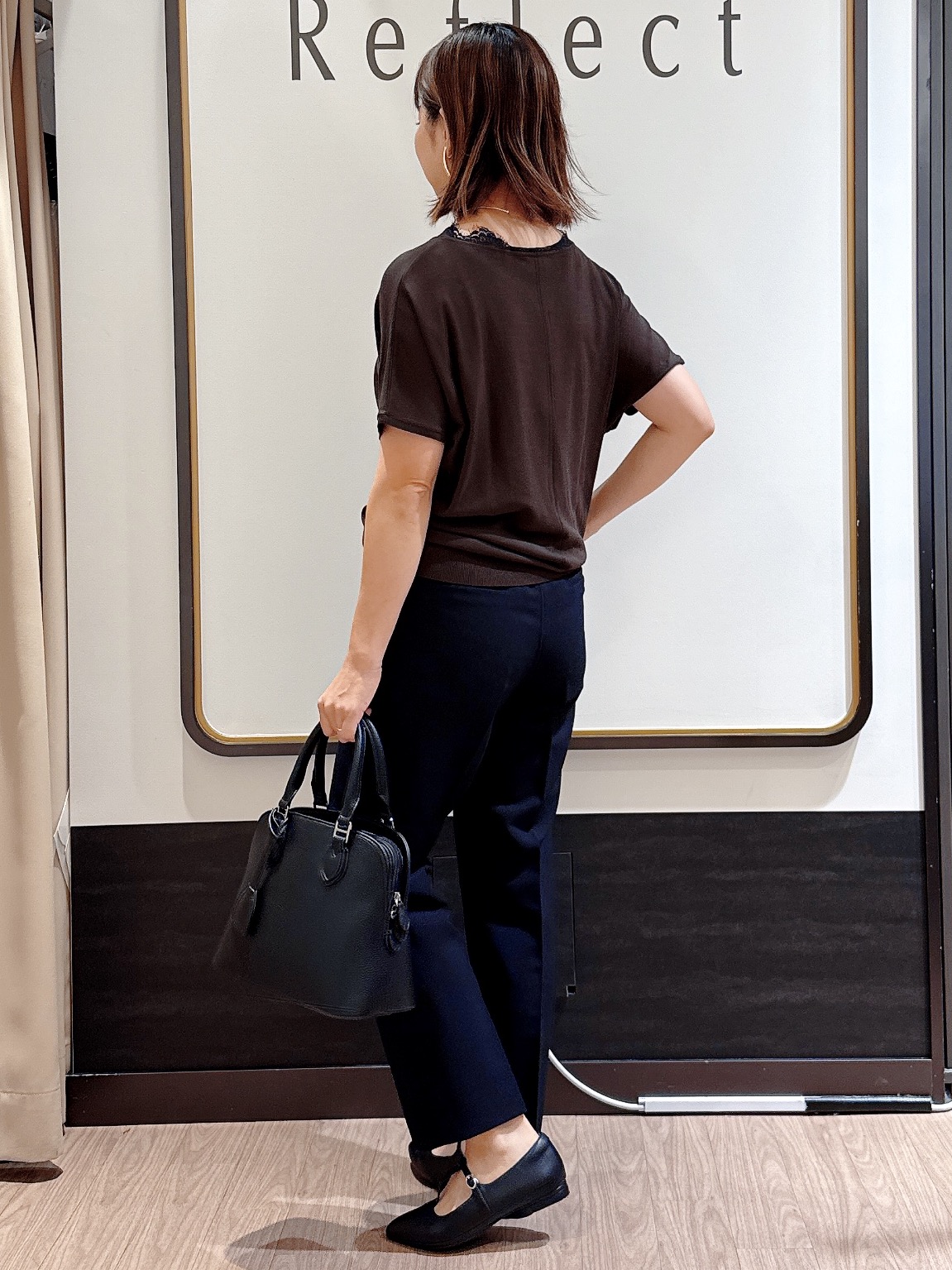 nekoさんの「Reflect｜【二の腕カバー／手洗い可】ネックレース フレンチスリーブニット」を使ったコーディネート