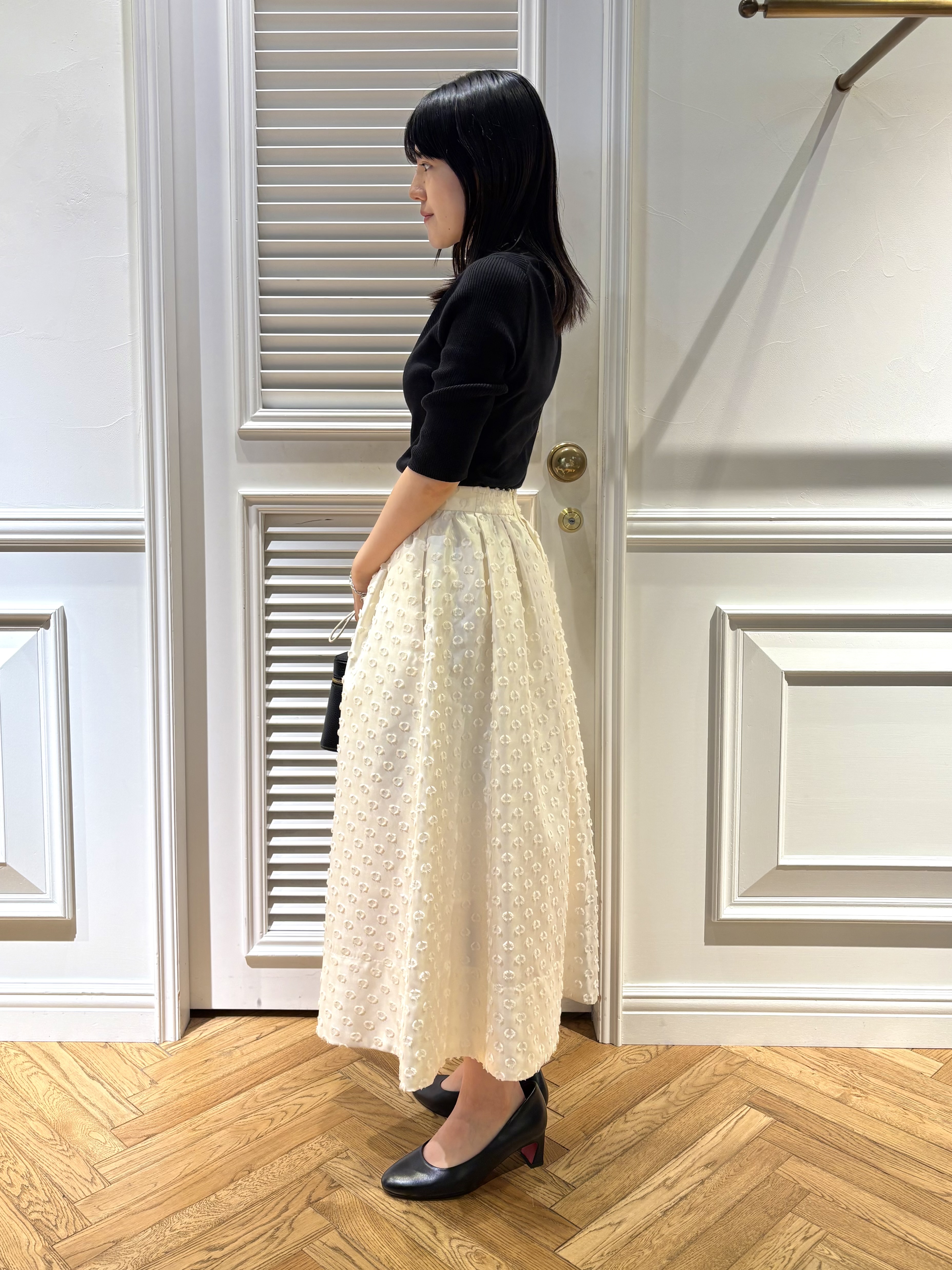cocoさんの「DRESSTERIOR｜【接触冷感】クールタッチカットハーフスリーブプルオーバー」を使ったコーディネート