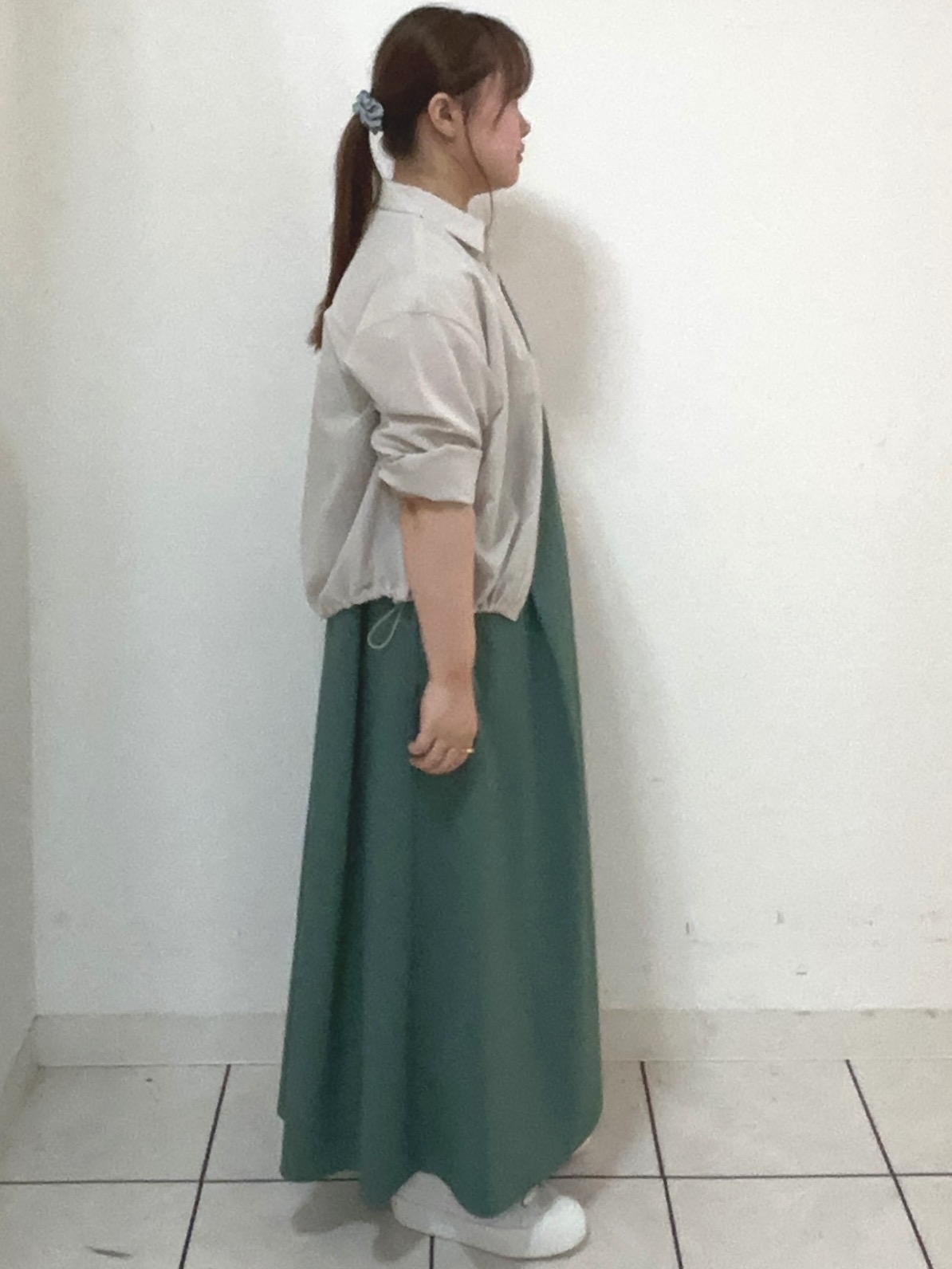 タマさんの「UNTITLED｜【接触冷感/UVカット/吸水速乾】Aラインロングワンピース」を使ったコーディネート