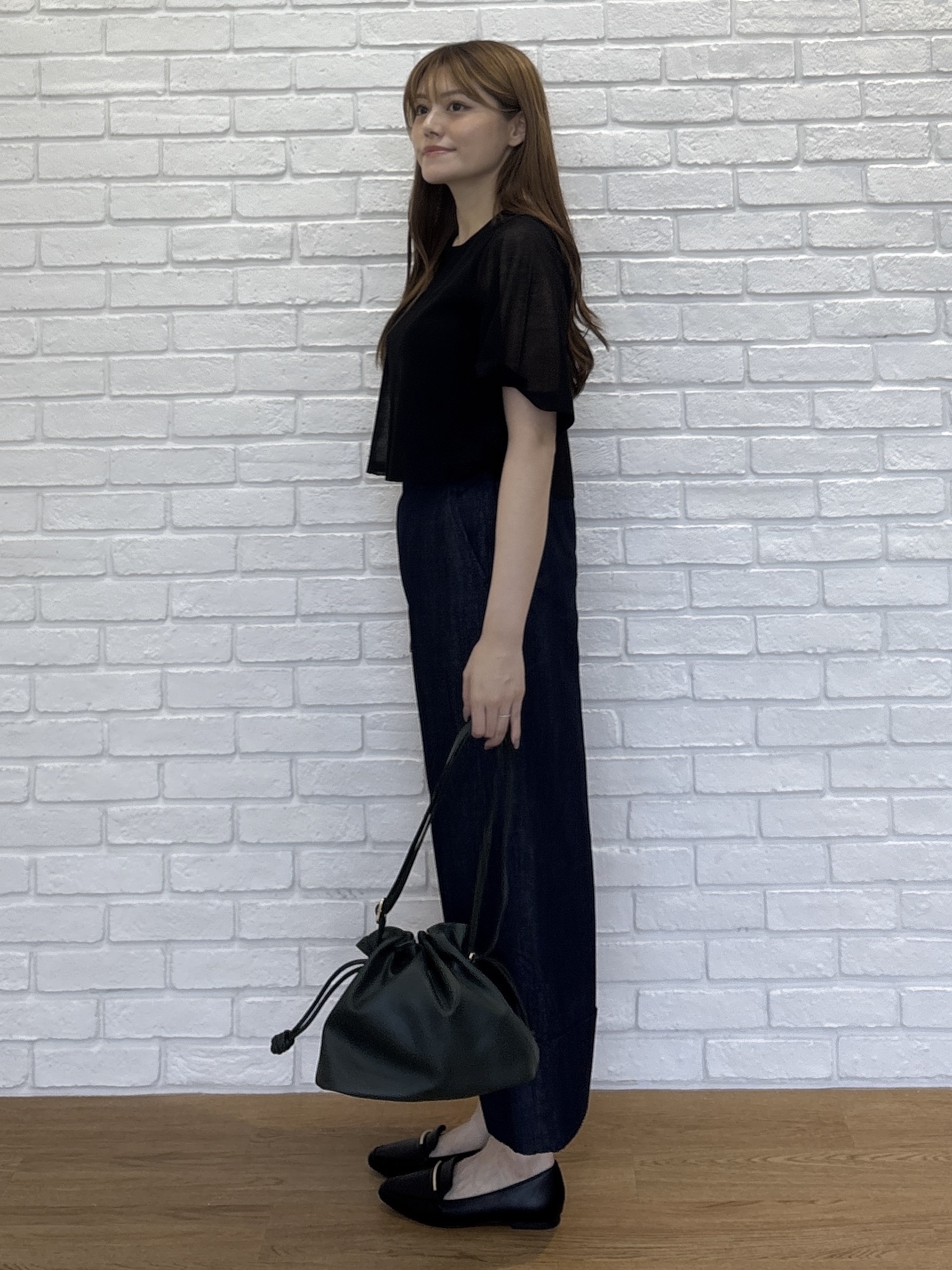 sayaさんの「grove｜【涼しく二の腕カバー】フロントシアーフレアニット」を使ったコーディネート