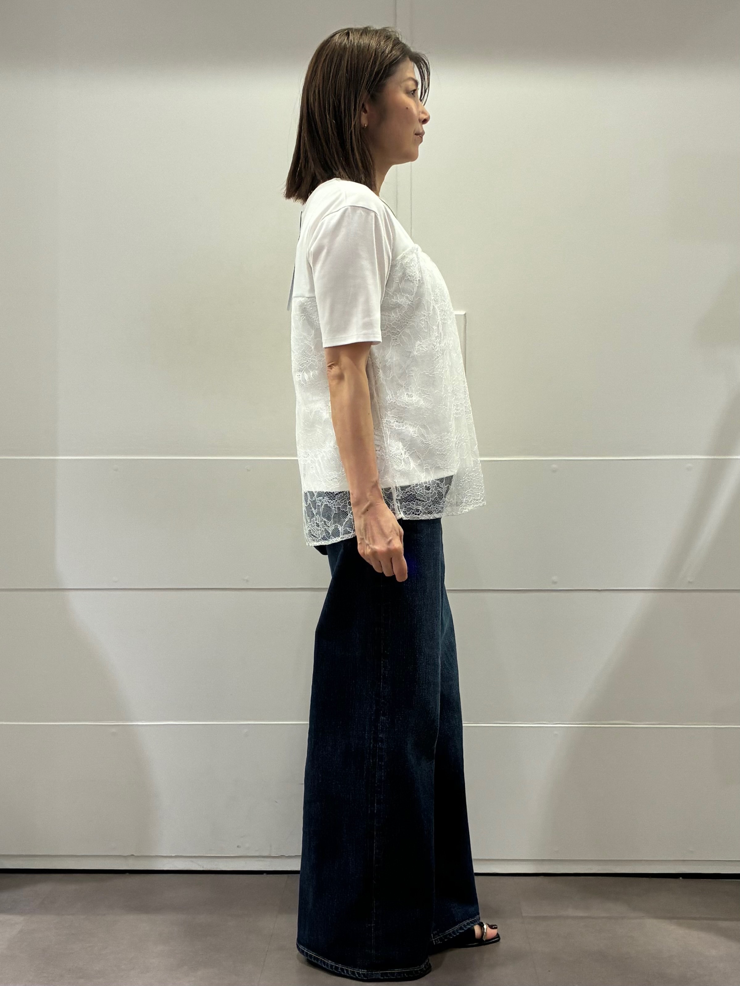 ちいさんの「Reflect｜【UVカット／接触冷感／手洗い可】ラッセルレースプルオーバー」を使ったコーディネート