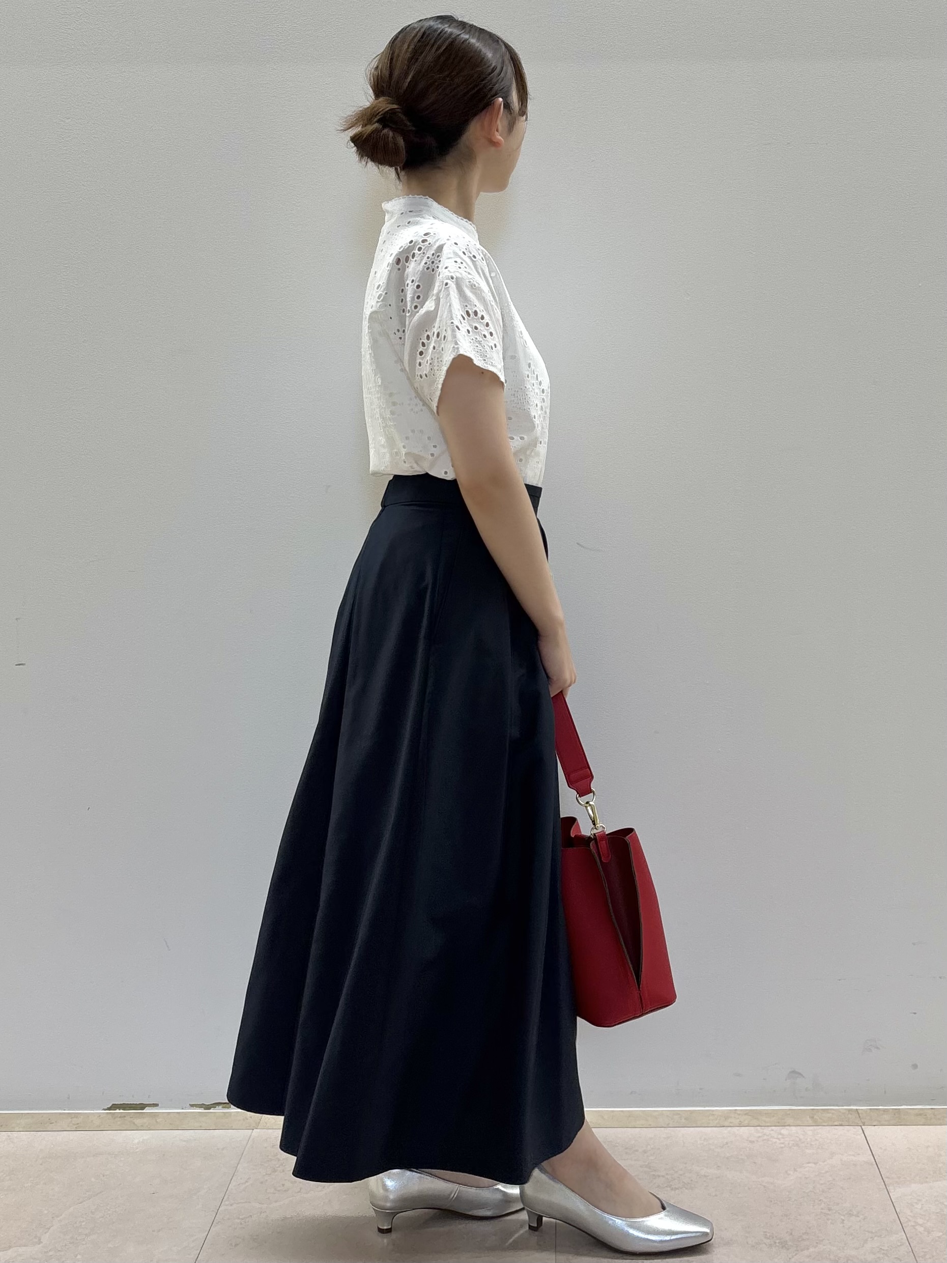 Satoさんの「Reflect｜【通勤◎】カットワーク刺繍レース シャツブラウス」を使ったコーディネート