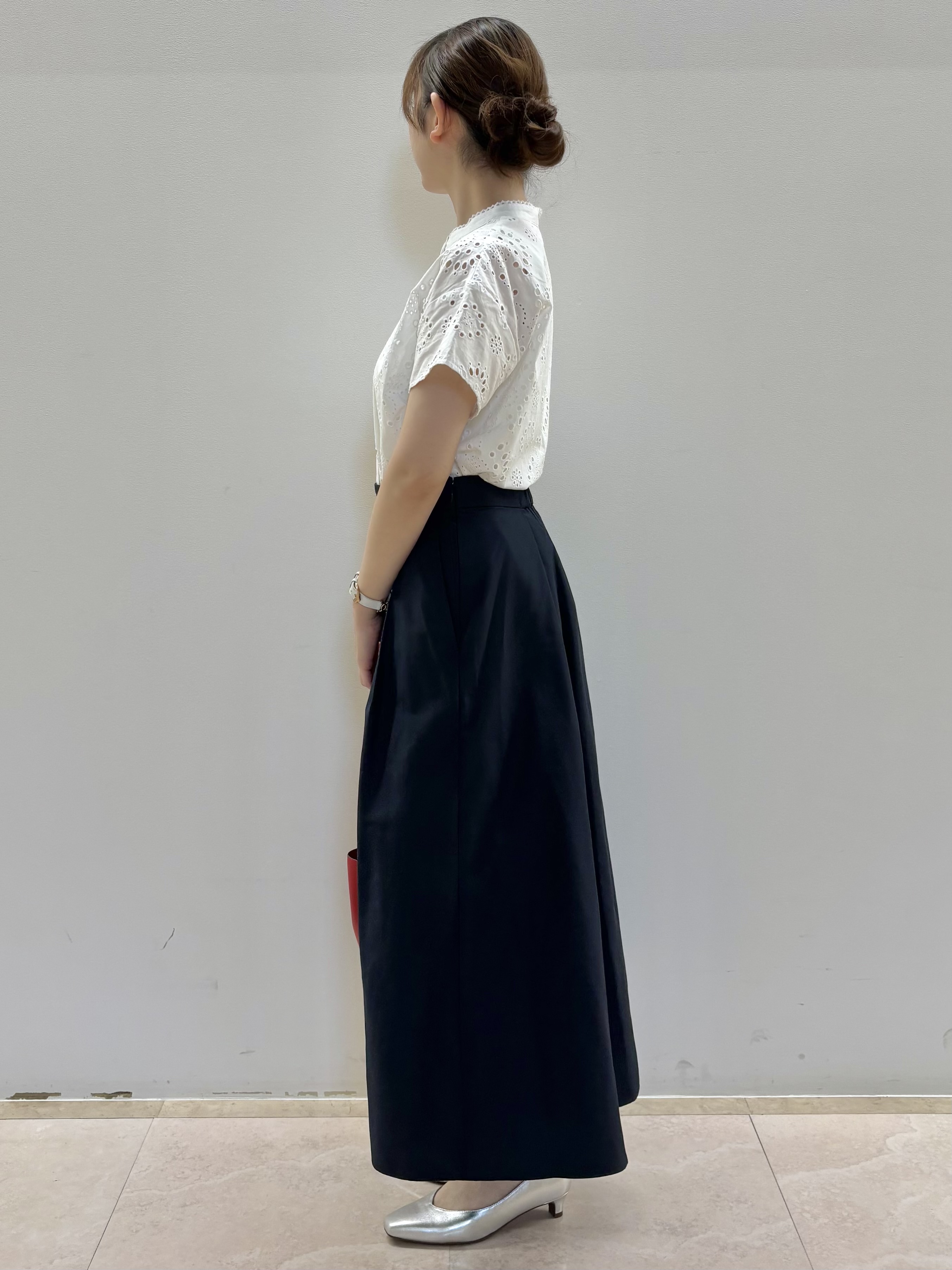 Satoさんの「Reflect｜【通勤◎】カットワーク刺繍レース シャツブラウス」を使ったコーディネート