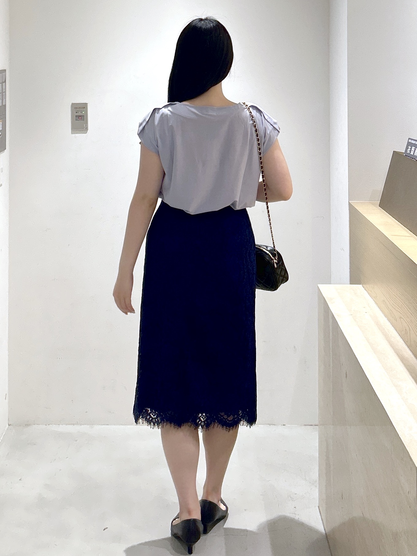 sayaさんの「OPAQUE.CLIP｜【接触冷感】ひんやりキーネックフレンチトップス《洗濯機OK》」を使ったコーディネート