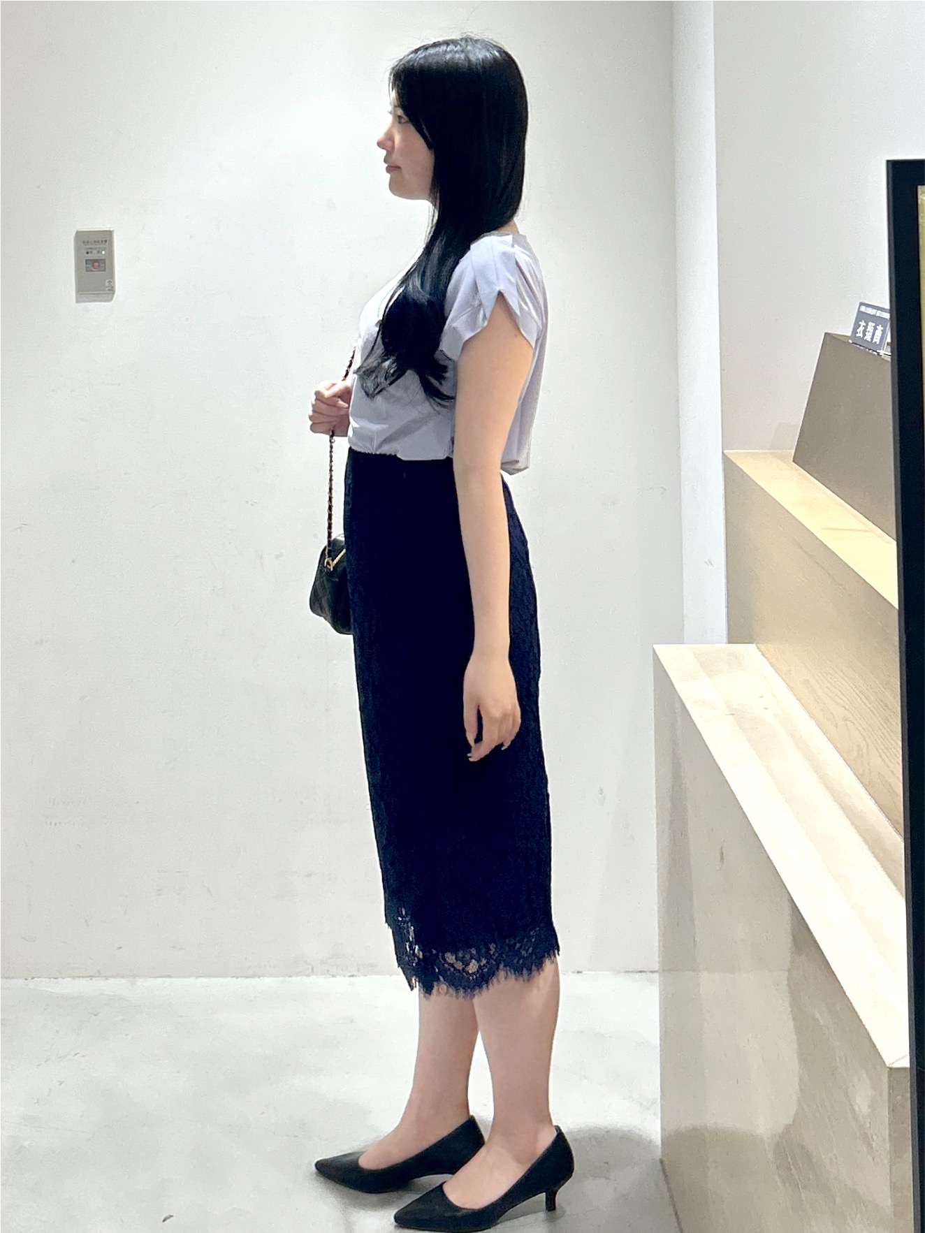 sayaさんの「OPAQUE.CLIP｜【接触冷感】ひんやりキーネックフレンチトップス《洗濯機OK》」を使ったコーディネート
