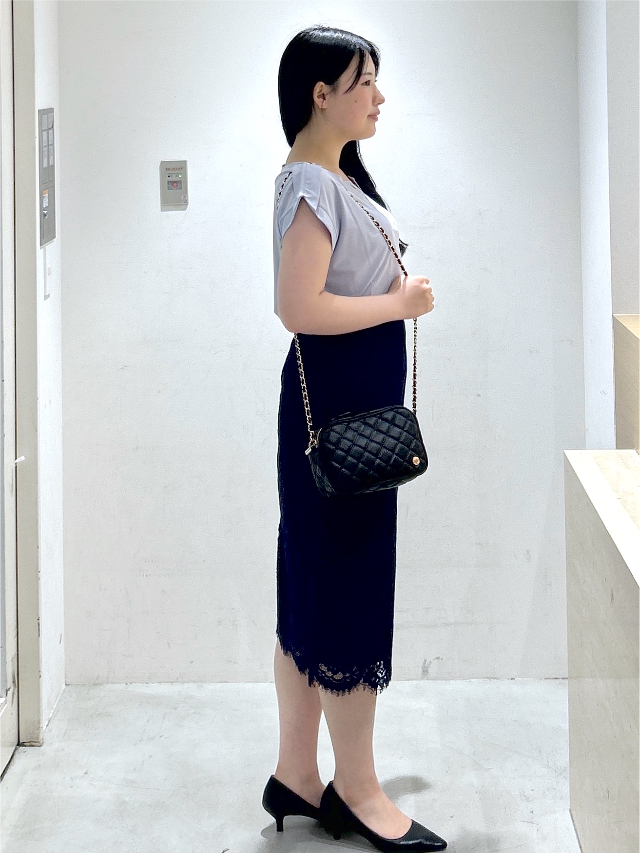 sayaさんの「OPAQUE.CLIP｜【接触冷感】ひんやりキーネックフレンチトップス《洗濯機OK》」を使ったコーディネート