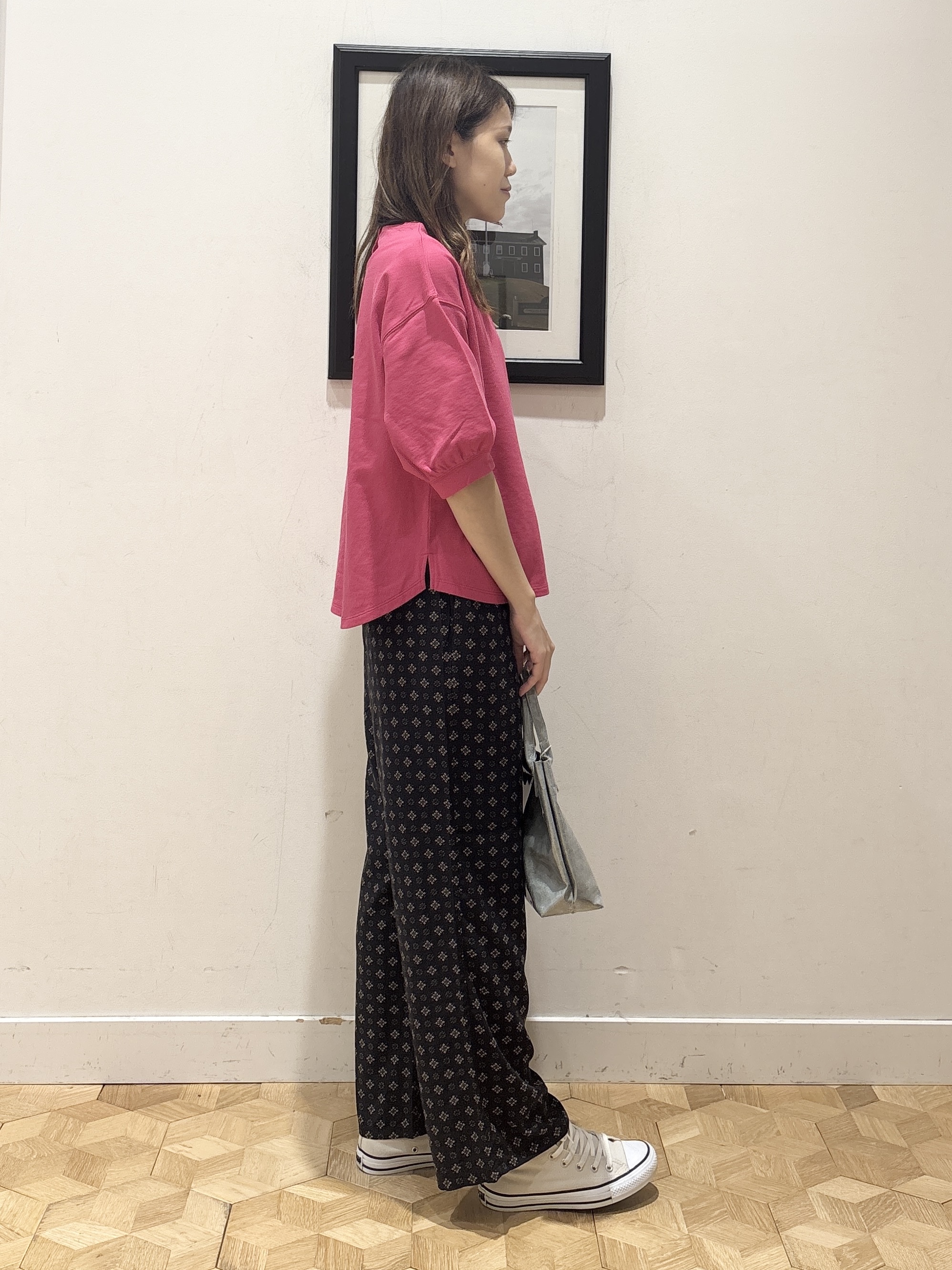 YUMIさんの「Dessin｜バックヘンリーカットソー5分袖」を使ったコーディネート